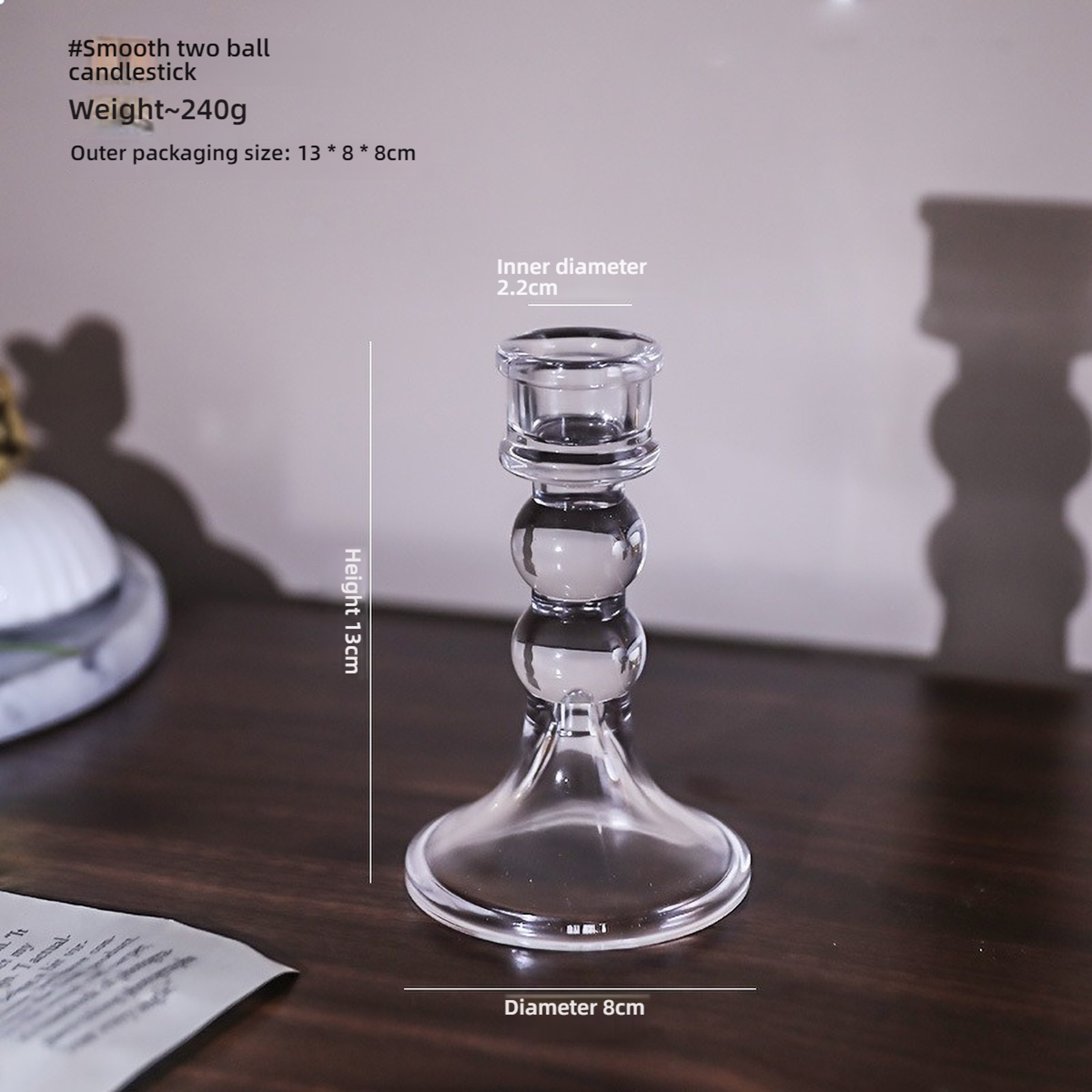 Clear Glass Pillar Candle Holder For Dining Table And Home Decor 10