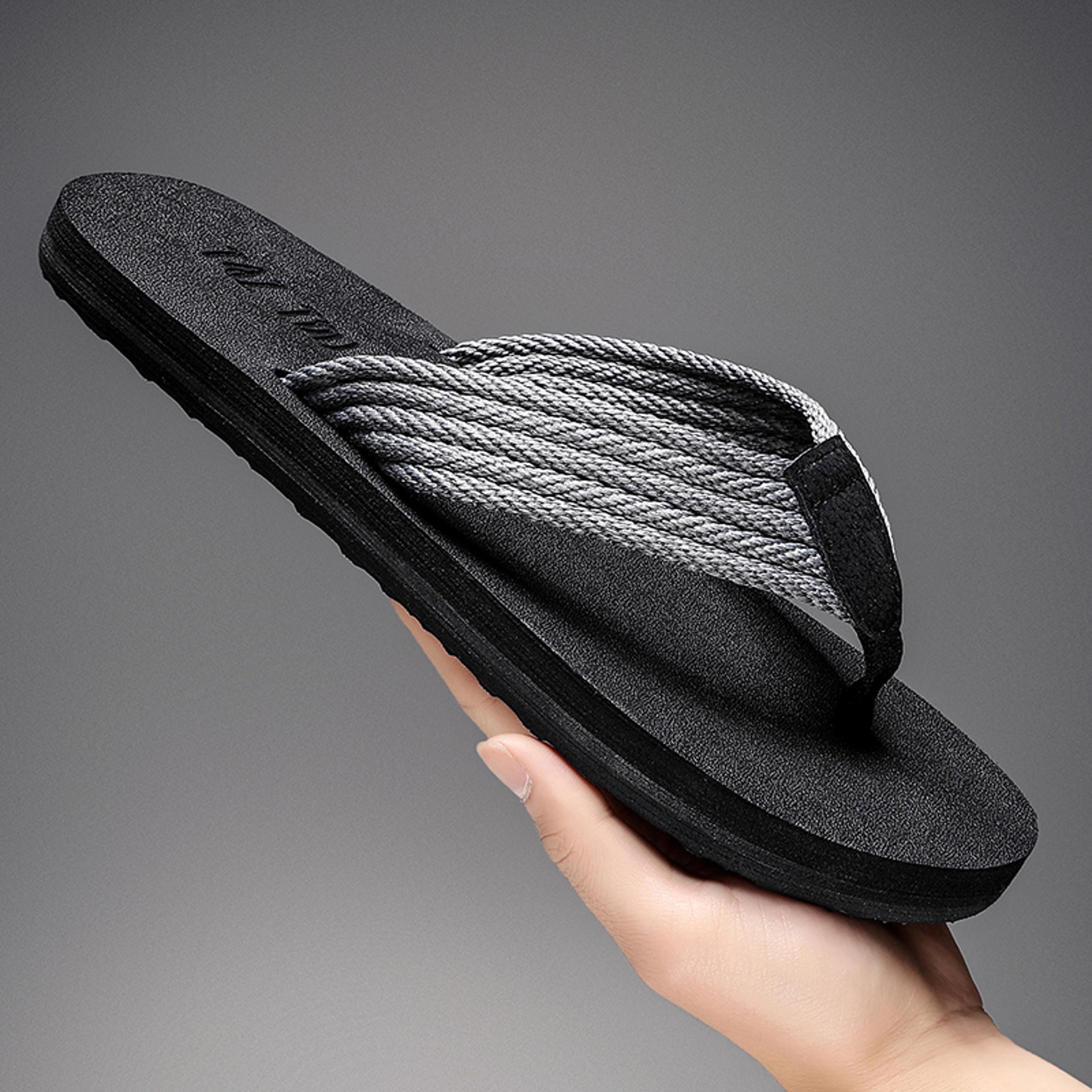 Mens Big Size Flip Flops With Silk Upper And EVA Outsole 8