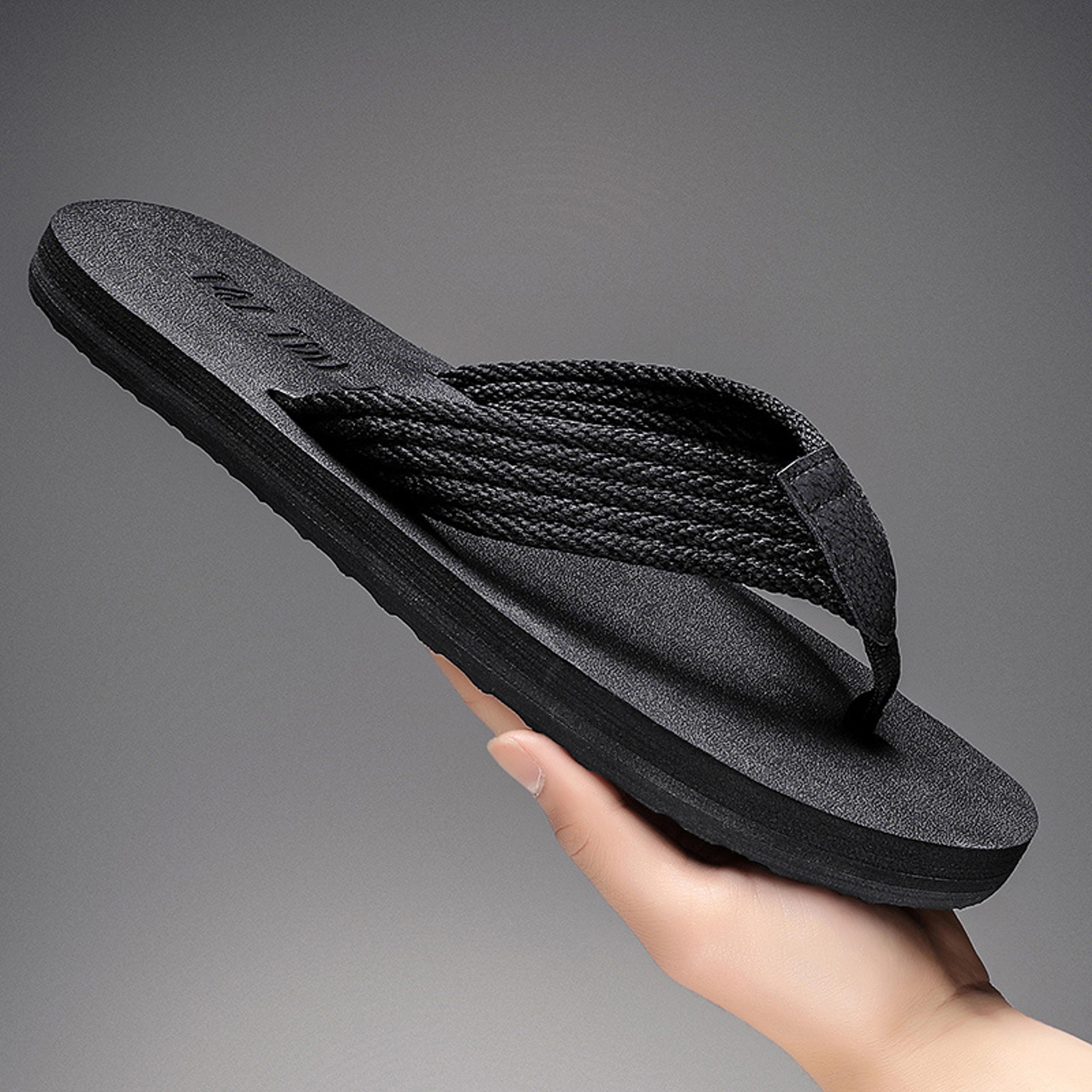 Mens Big Size Flip Flops With Silk Upper And EVA Outsole 7