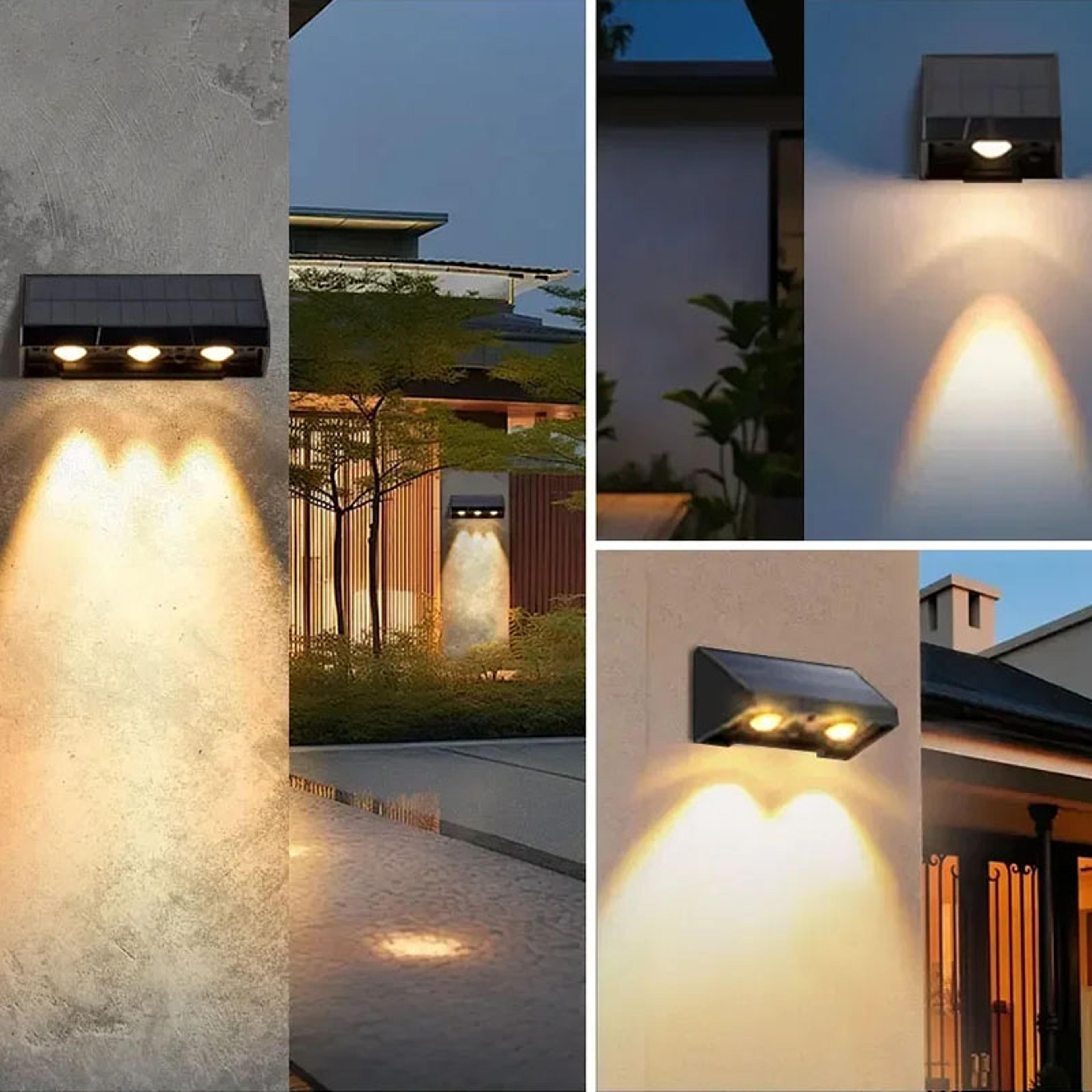 Solar Powered Outdoor Wall Light With Automatic Dusk To Dawn Lighting 5