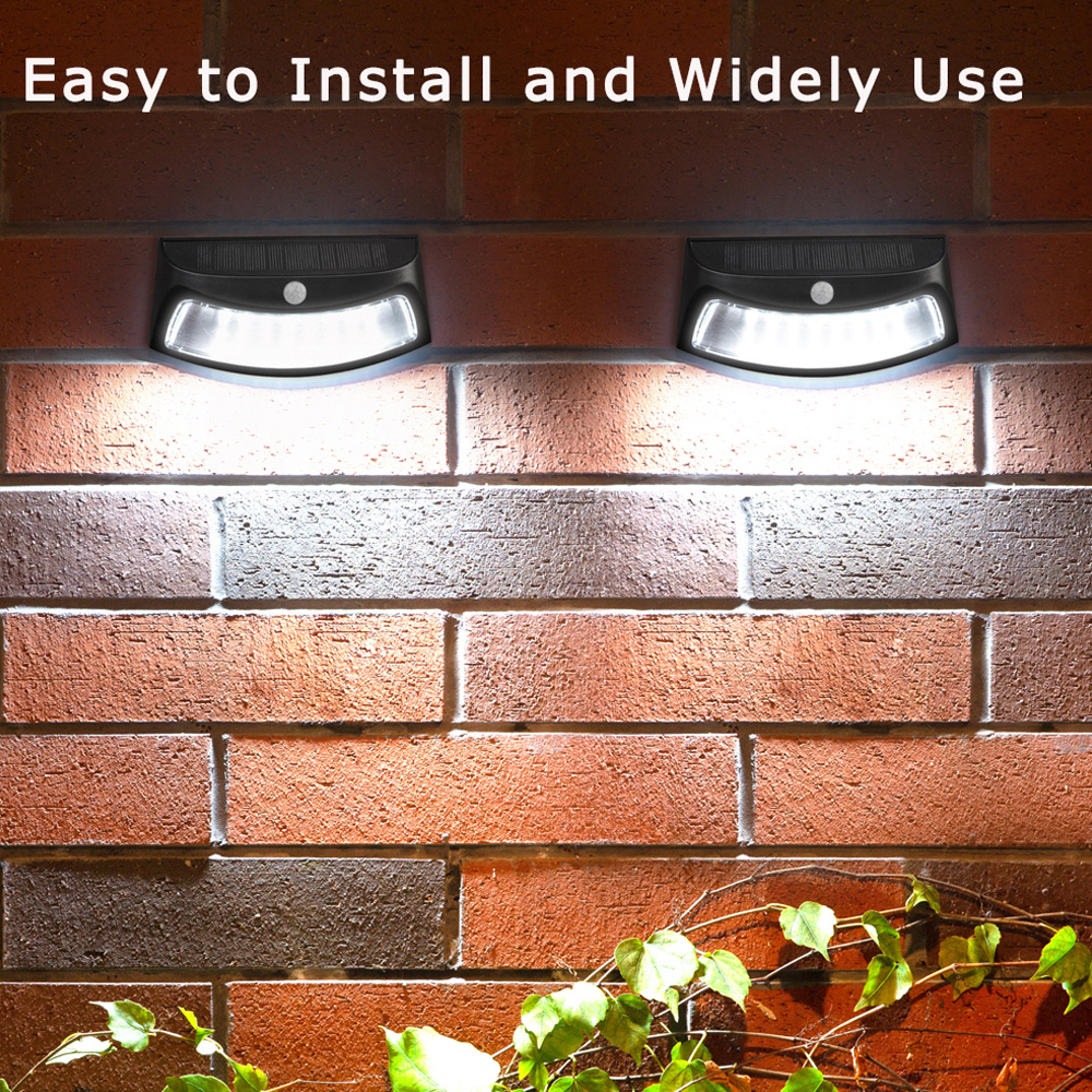 PIR Motion Sensor Solar LED Wall Light IP65 Outdoor Security Lamp 4