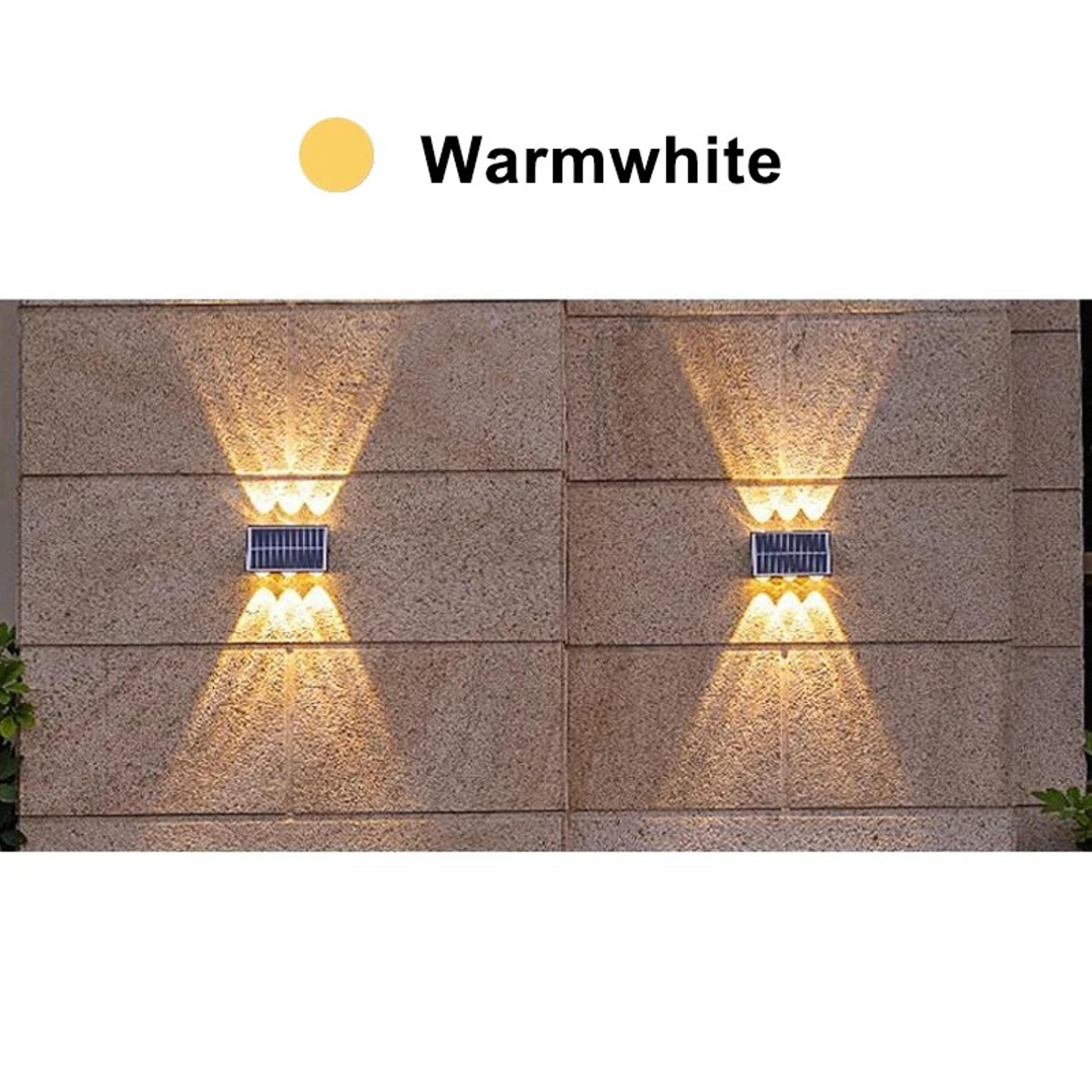 Solar Wall Light With Up And Down LED Lighting IP65 Outdoor Garden And Balcony Spotlight 4