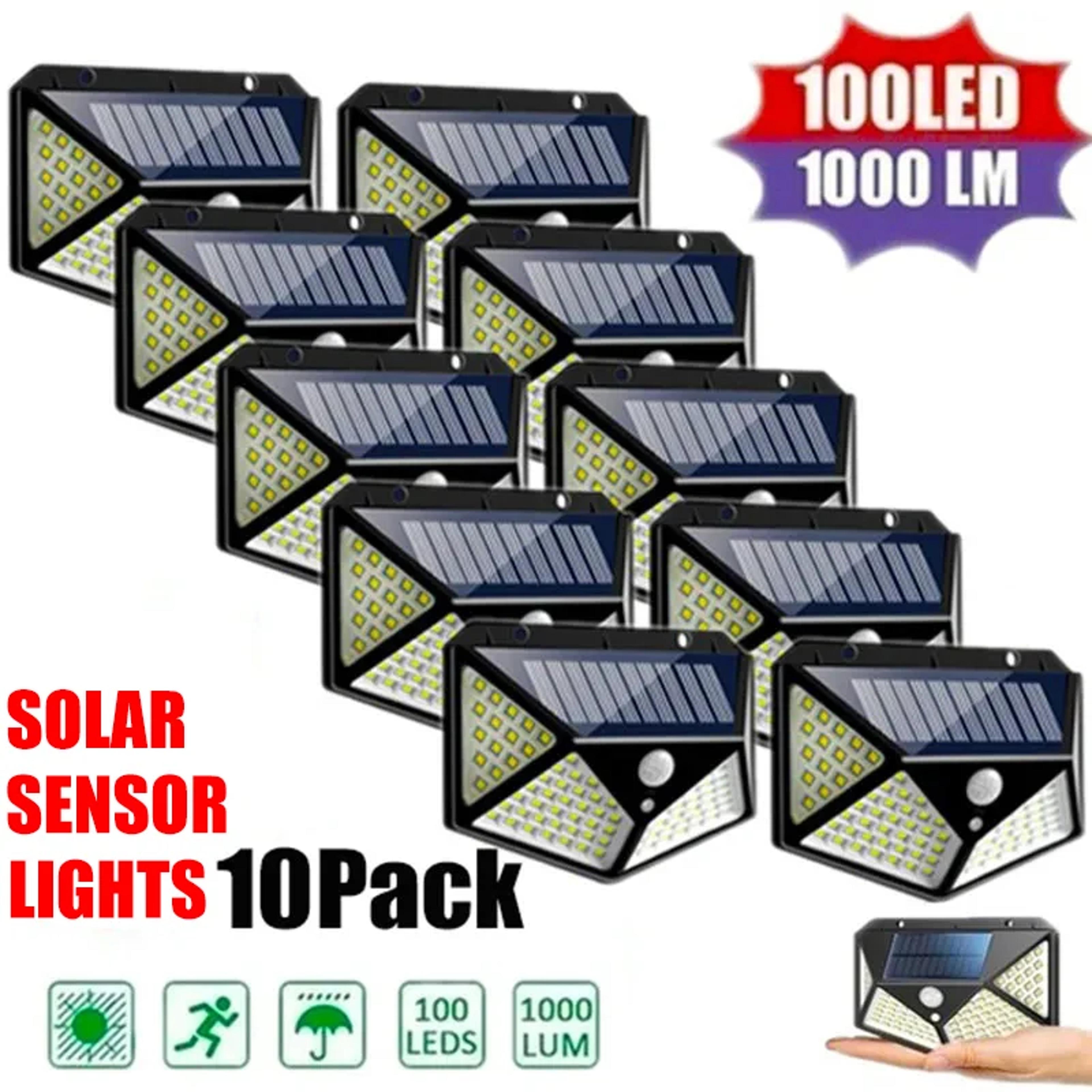 100 LED Solar Wall Light With Motion Sensor IP65 Waterproof Outdoor Lighting 1