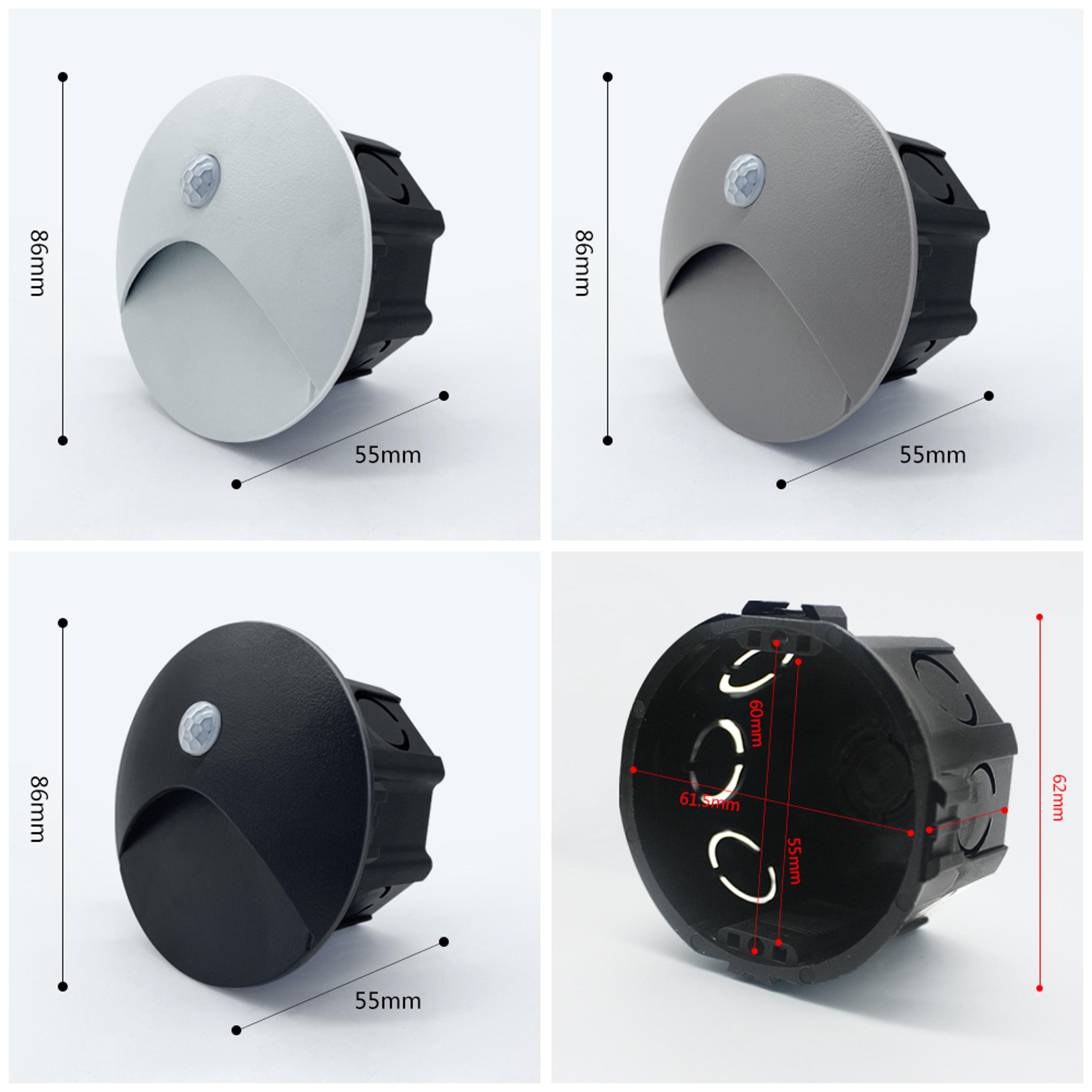 Recessed LED Outdoor Step Light With Sensor IP65 Waterproof Wall Lamp 5