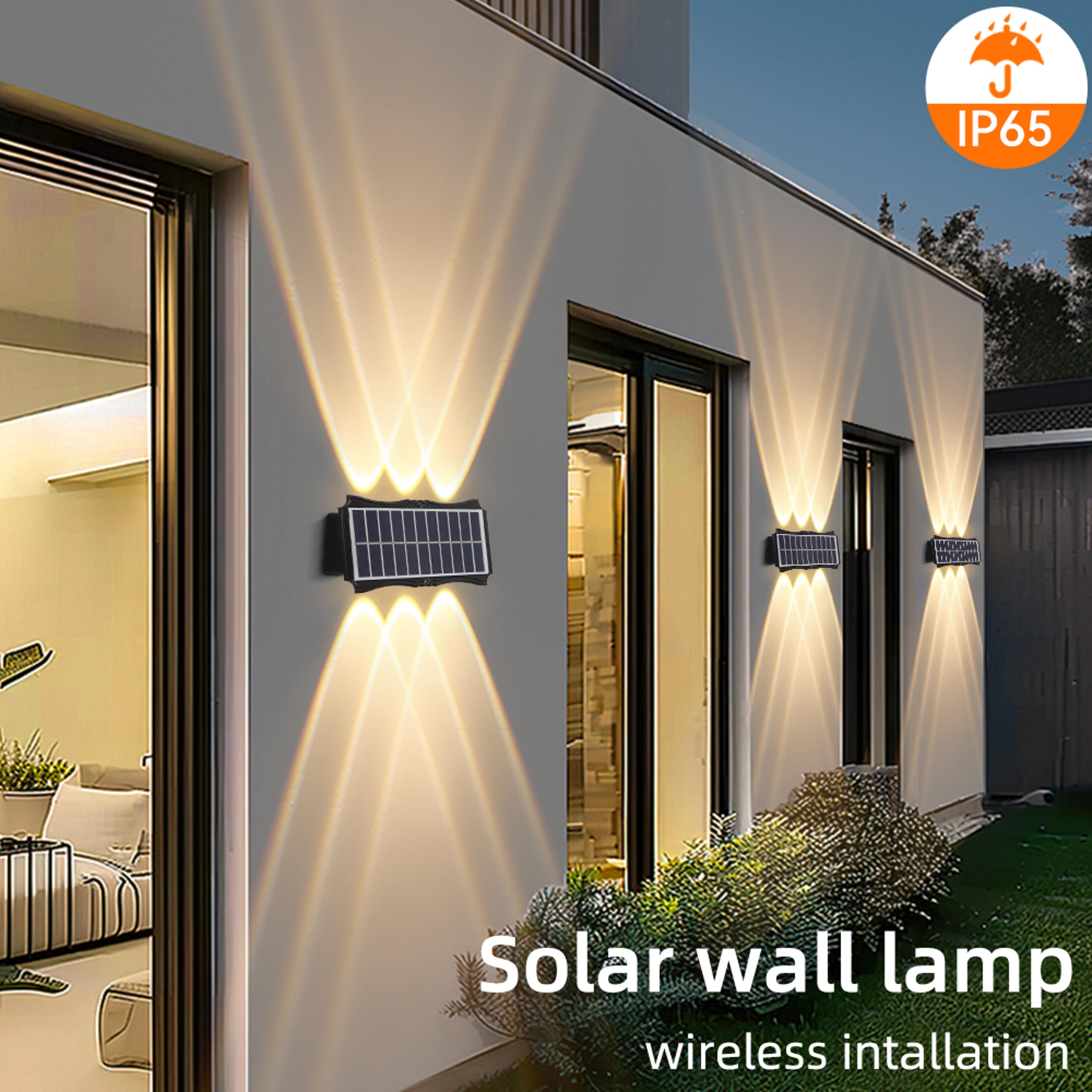 Outdoor Solar LED Wall Light IP65 Waterproof Up And Down Garden Lighting 4