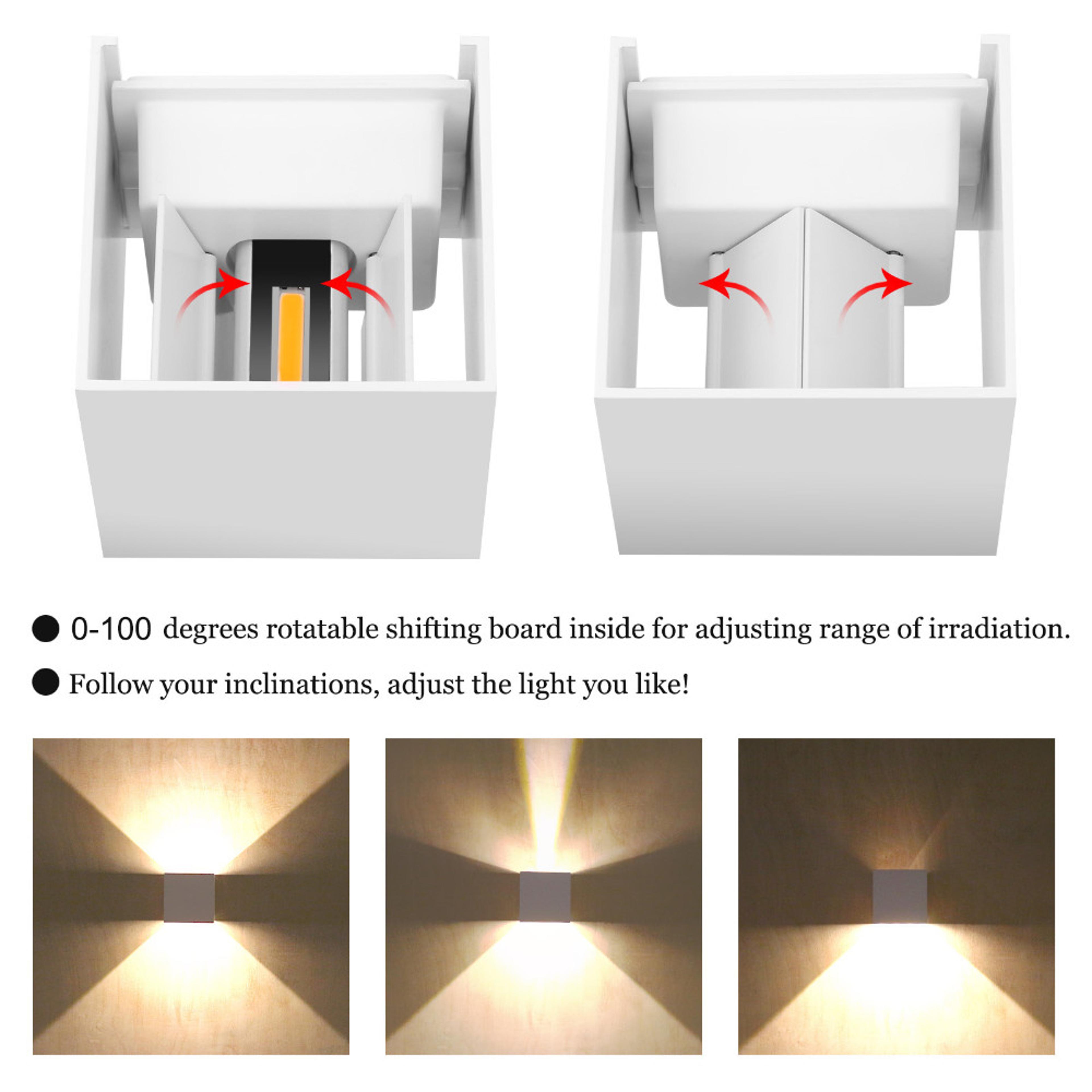 IP65 Outdoor LED Wall Lamp Adjustable Aluminum Sconce For Porch Garden And Home Lighting 4