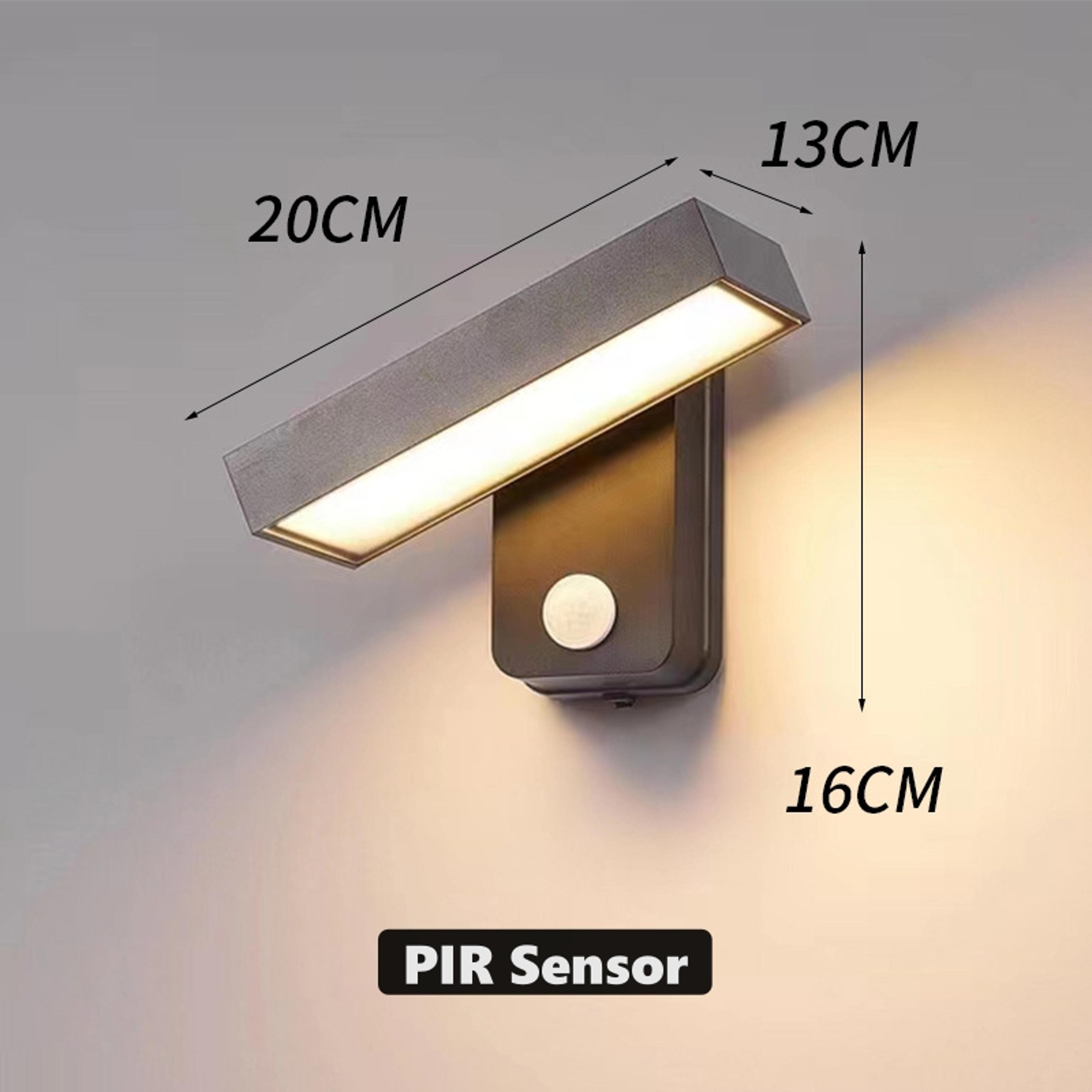 PIR Motion Sensor Outdoor Wall Light IP65 Rotatable LED Sconce 12