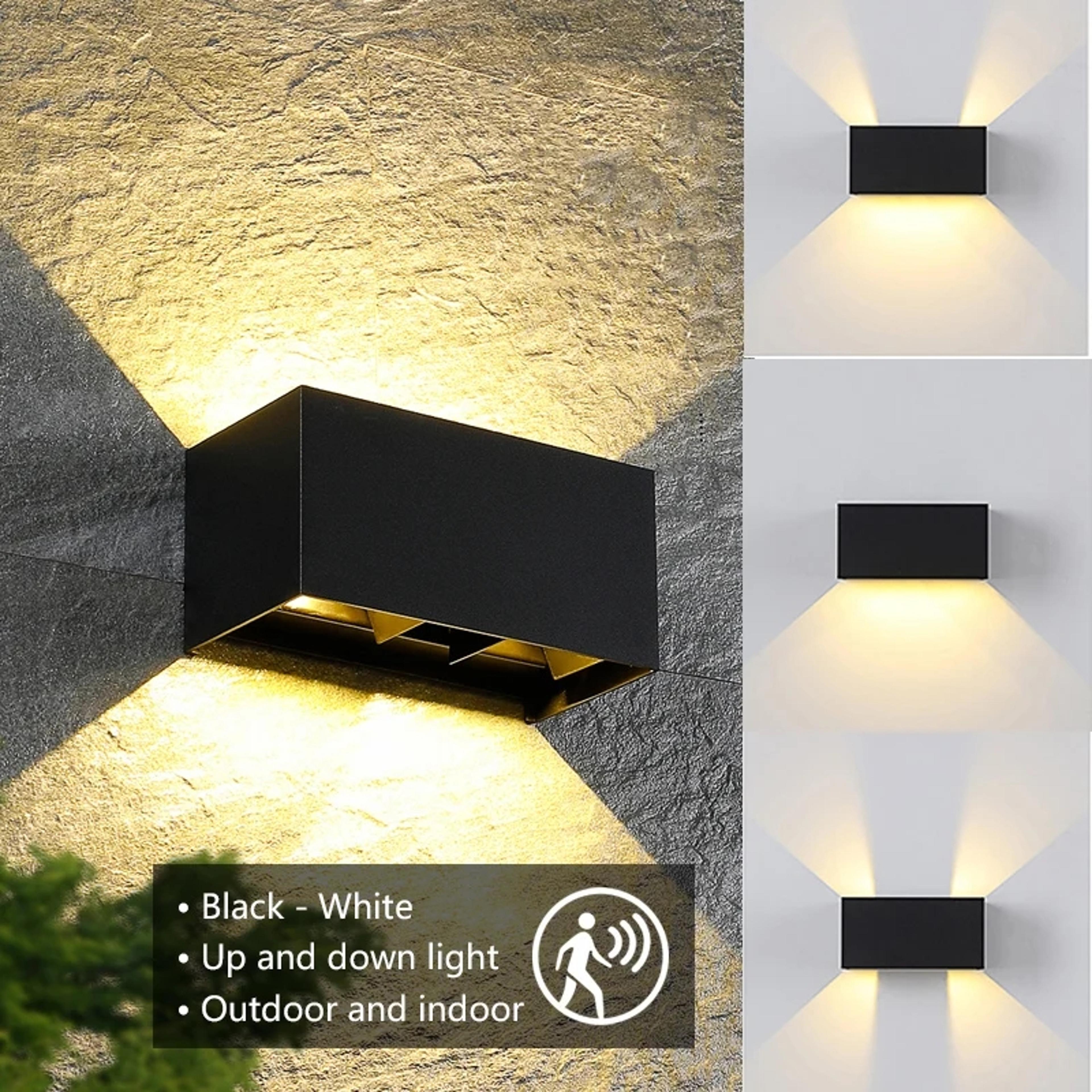 Motion Sensor LED Outdoor Wall Light 24W IP54 Adjustable Aluminum Lamp 1