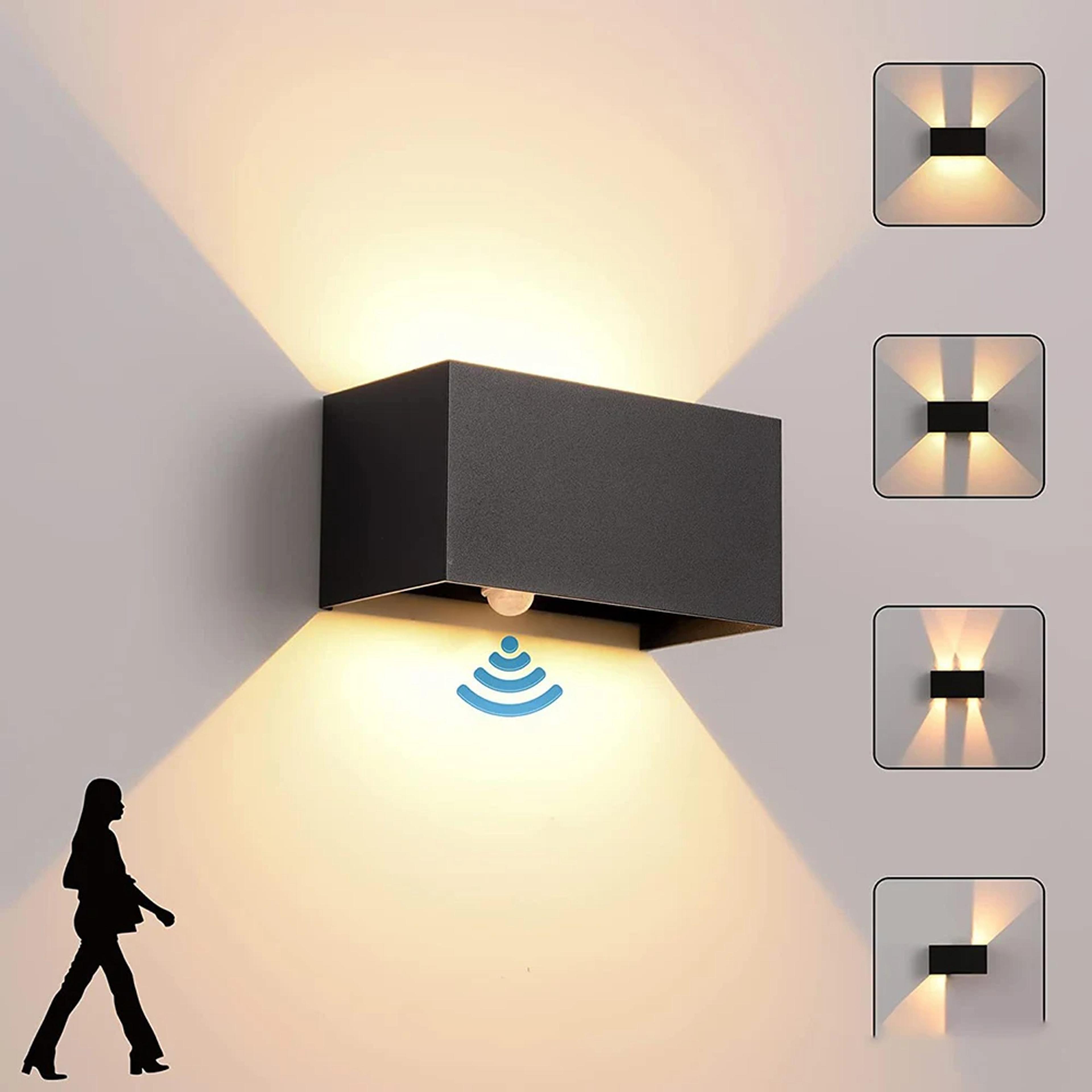 Motion Sensor LED Outdoor Wall Light 24W IP54 Adjustable Aluminum Lamp 2