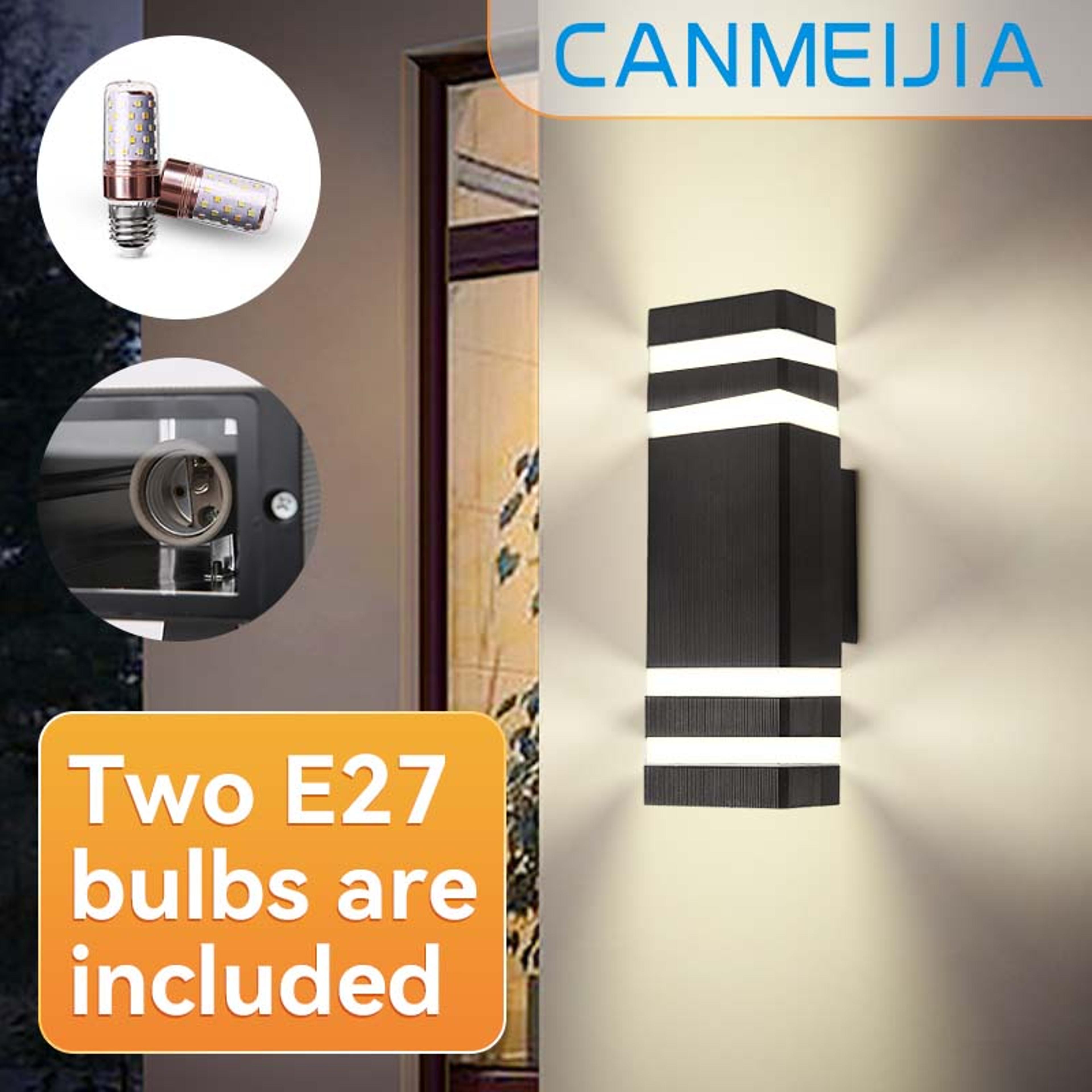 E27 Outdoor Wall Light With Borosilicate Glass Diffuser And Polished Chrome Finish 3