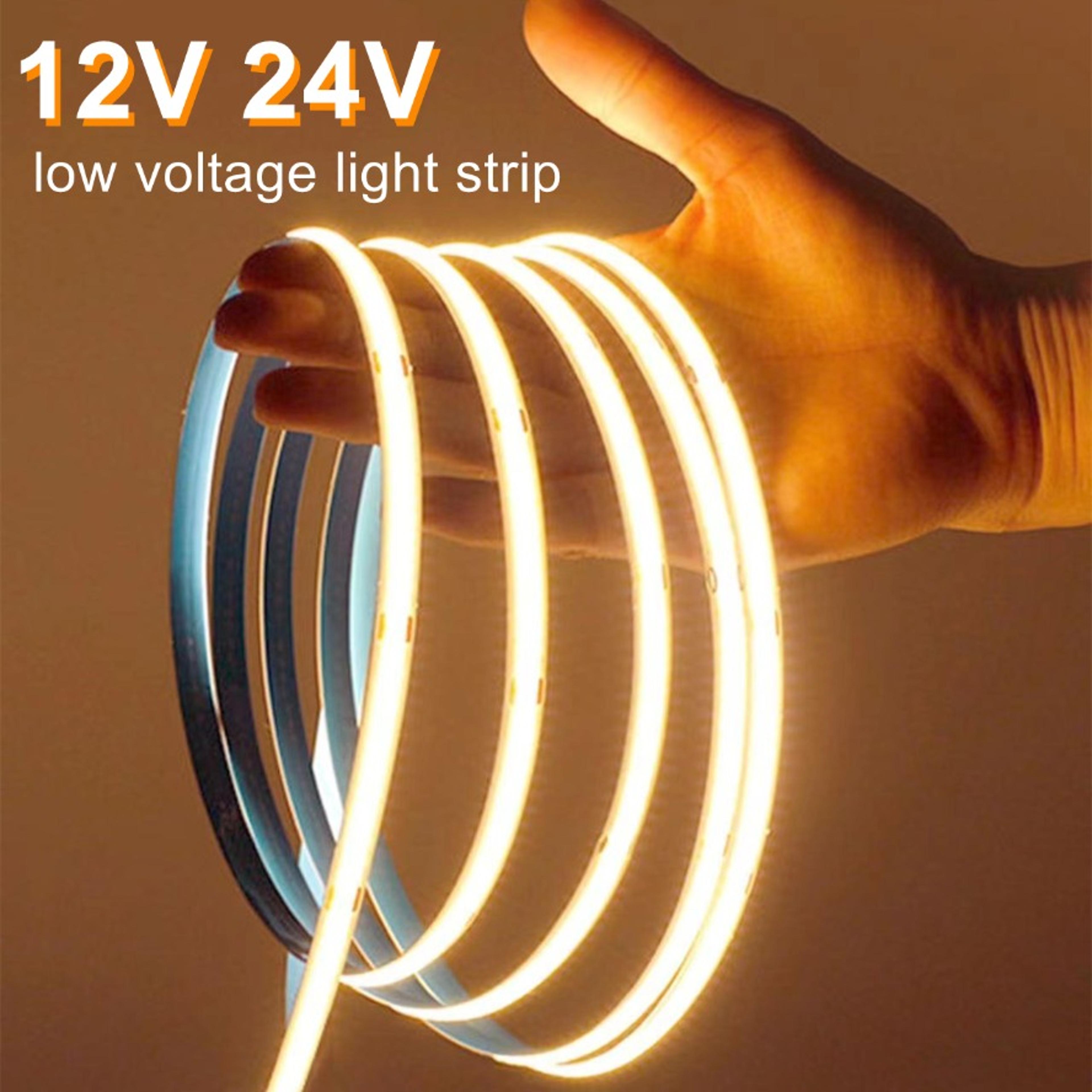 COB LED Strip Light 12V 24V High Density Flexible Tape Light 1