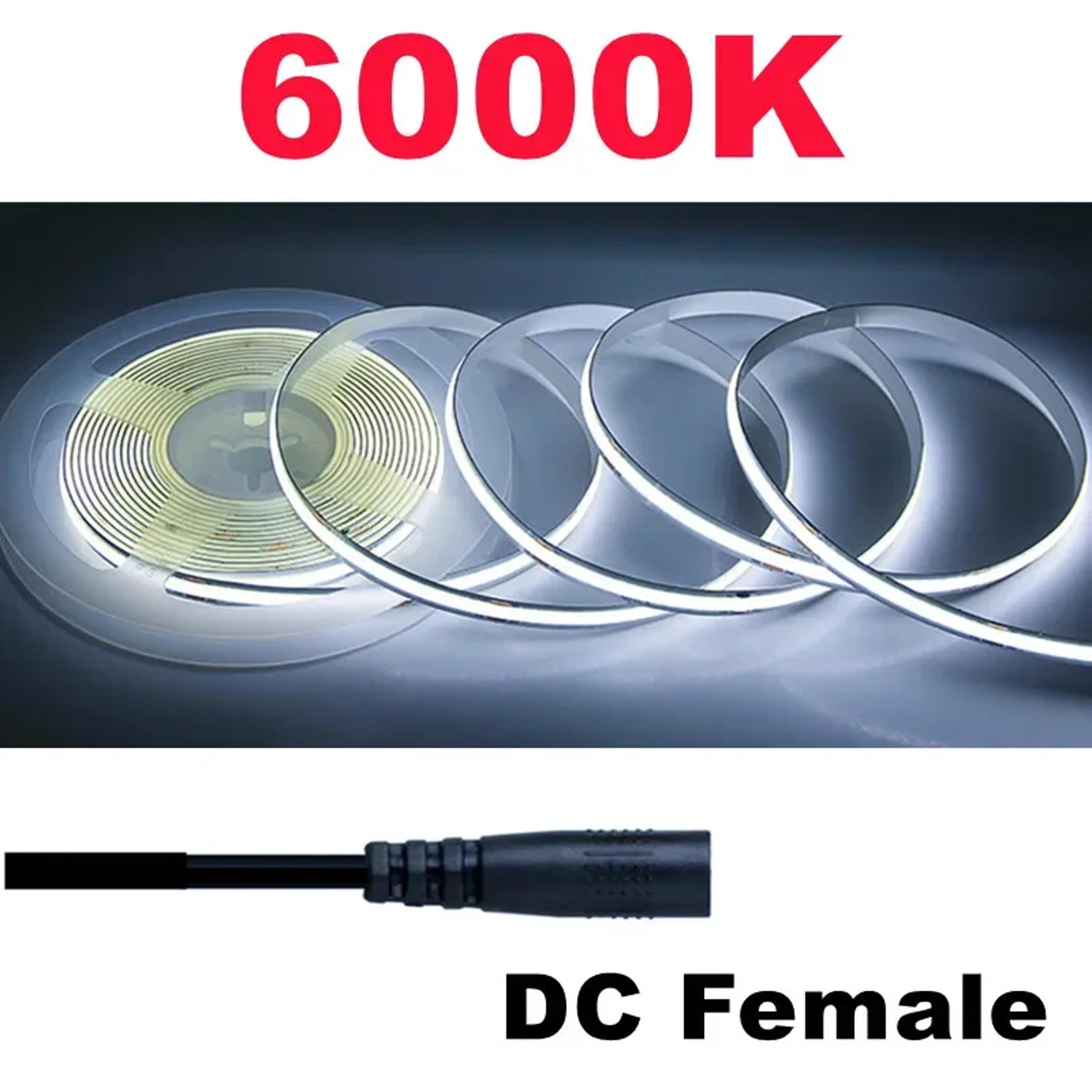 COB LED Strip Light 12V 24V High Density Flexible Tape Light 7