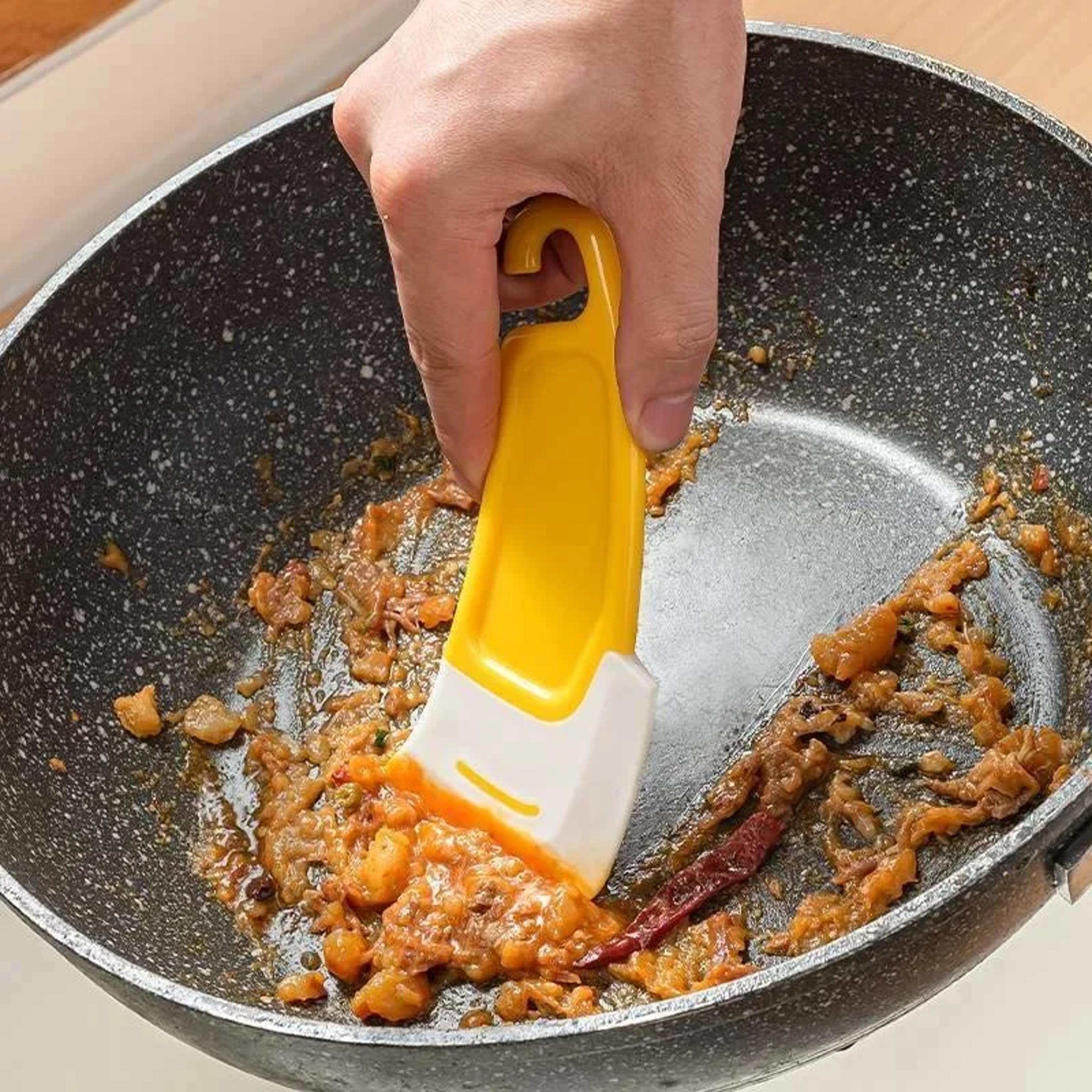 Silicone Kitchen Scraper Soft Blade Baking And Cleaning Spatula 2