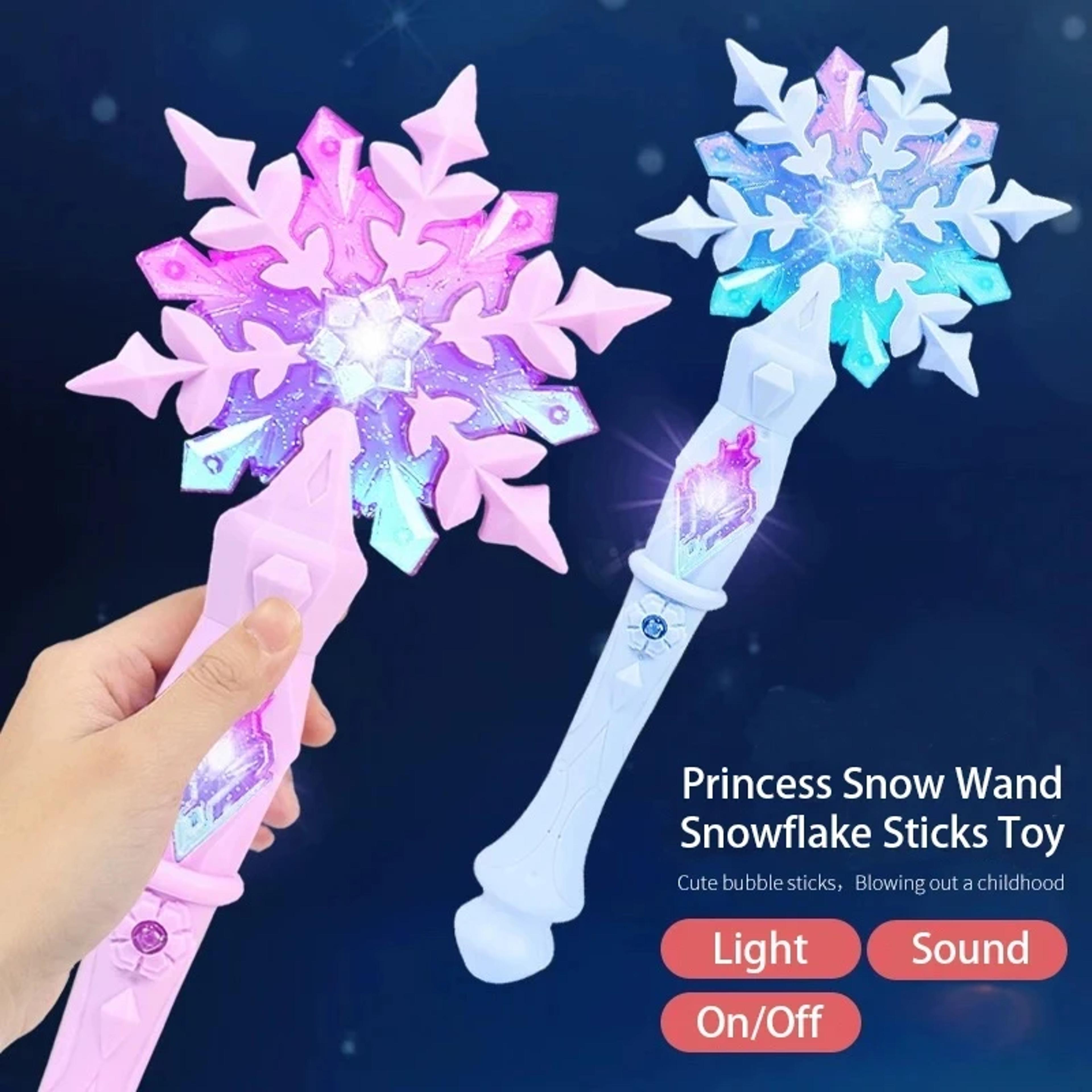 Princess Snowflake Wand Toy With Flashing Light For Fairy Cosplay 1