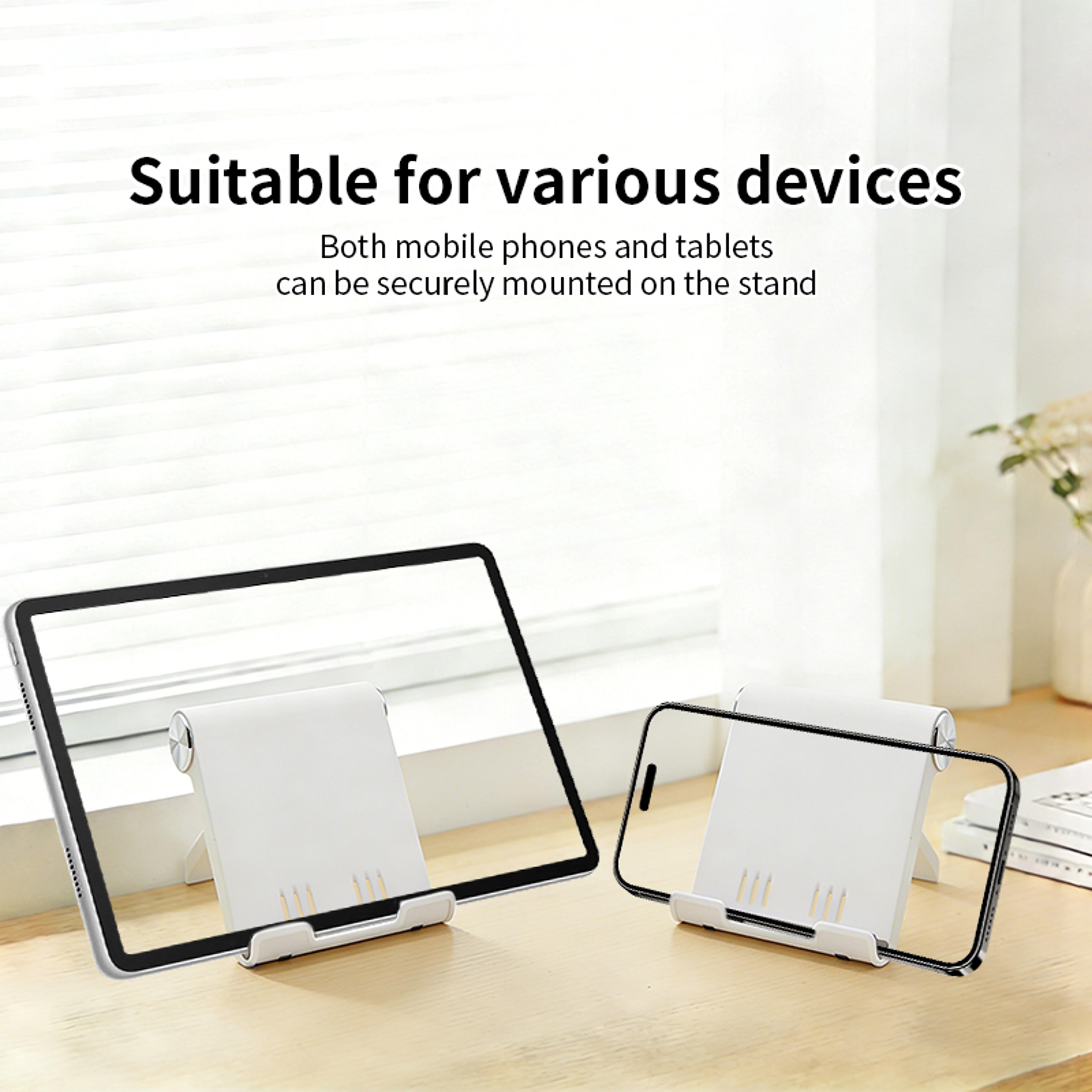 Universal Foldable Desk Phone And Tablet Holder For Desktop Viewing 2