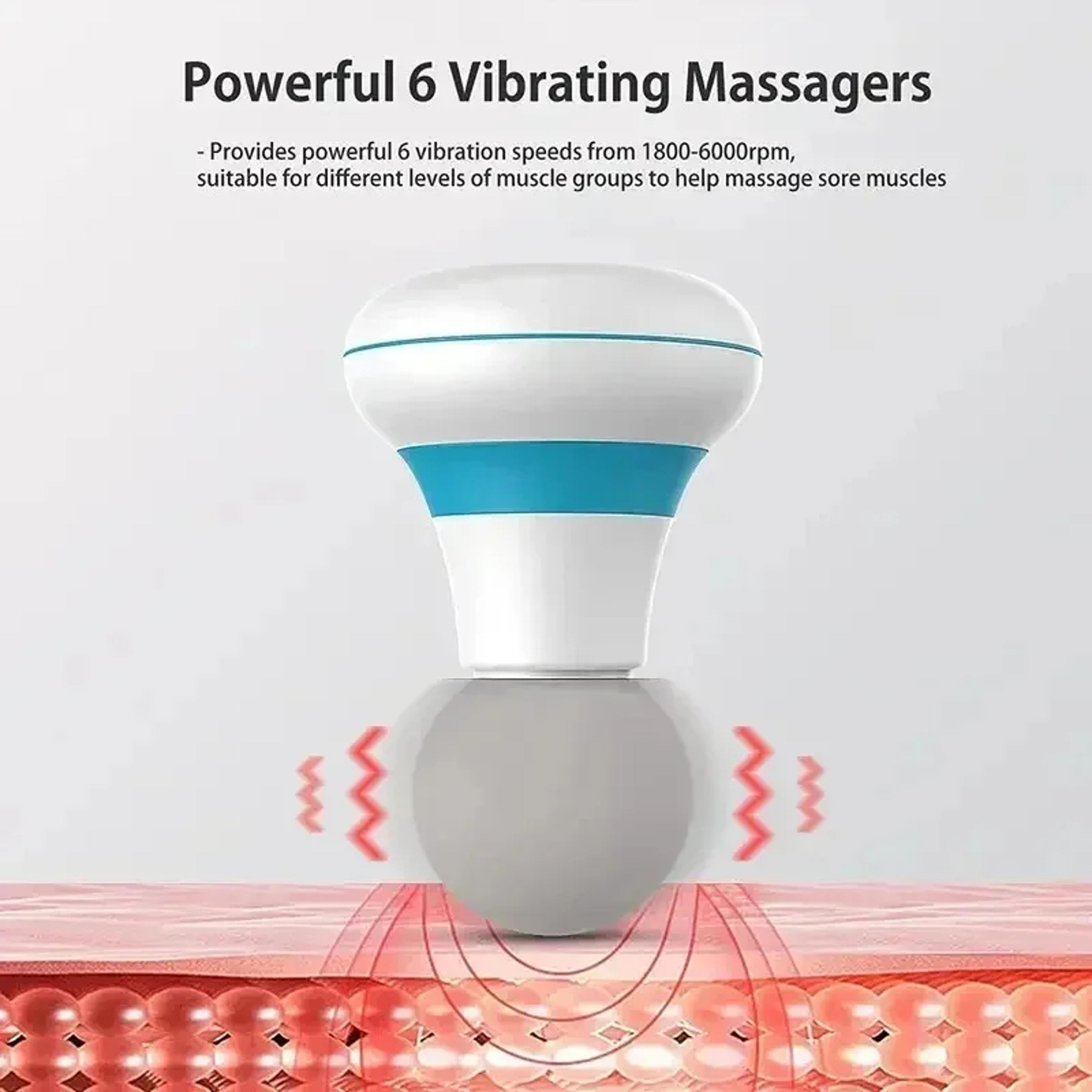 Mini Massage Gun With 6 Speed Modes USB Rechargeable Portable Muscle Massager 2