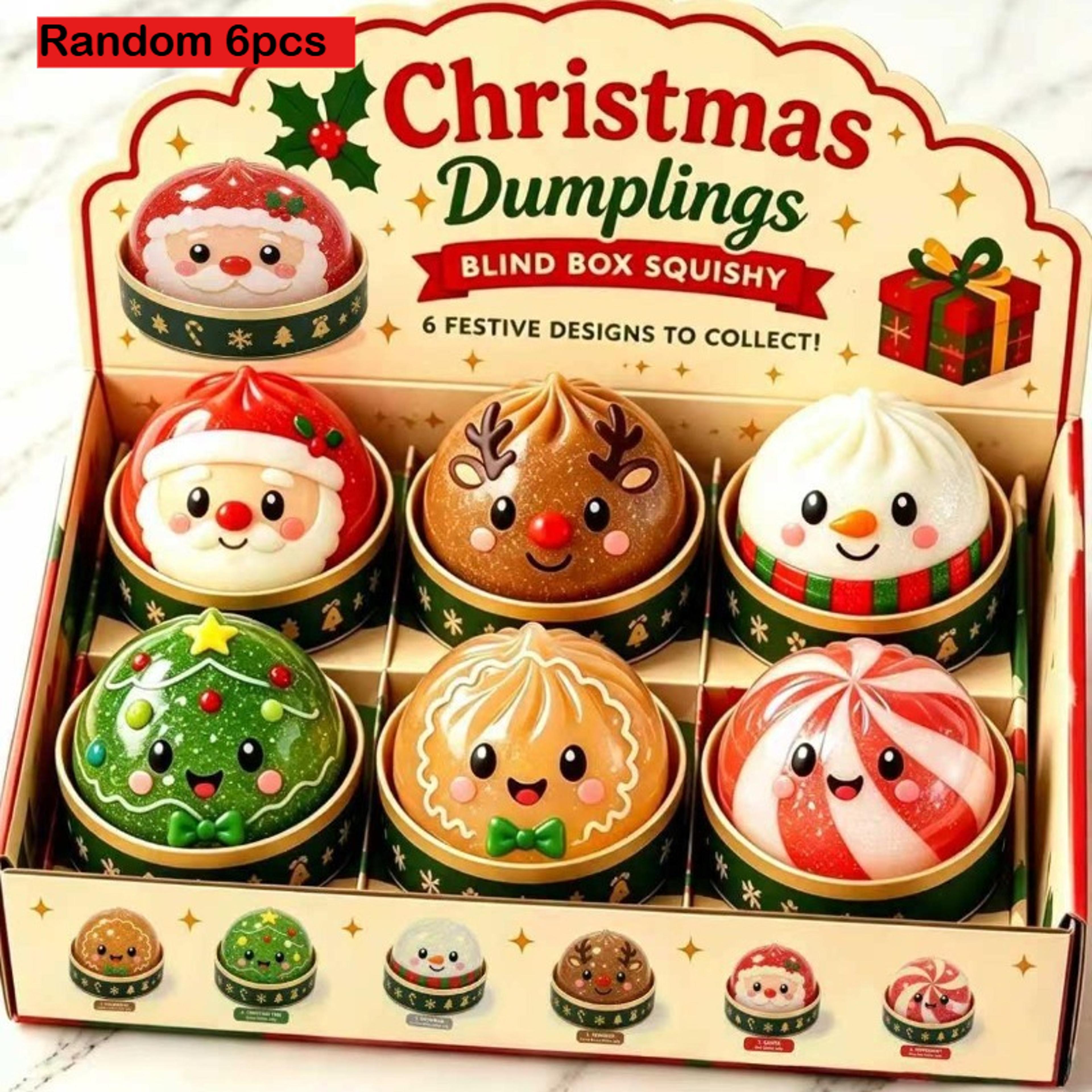 Christmas Latex Squishy Squeeze Toy With Box For Holiday Gifts 7