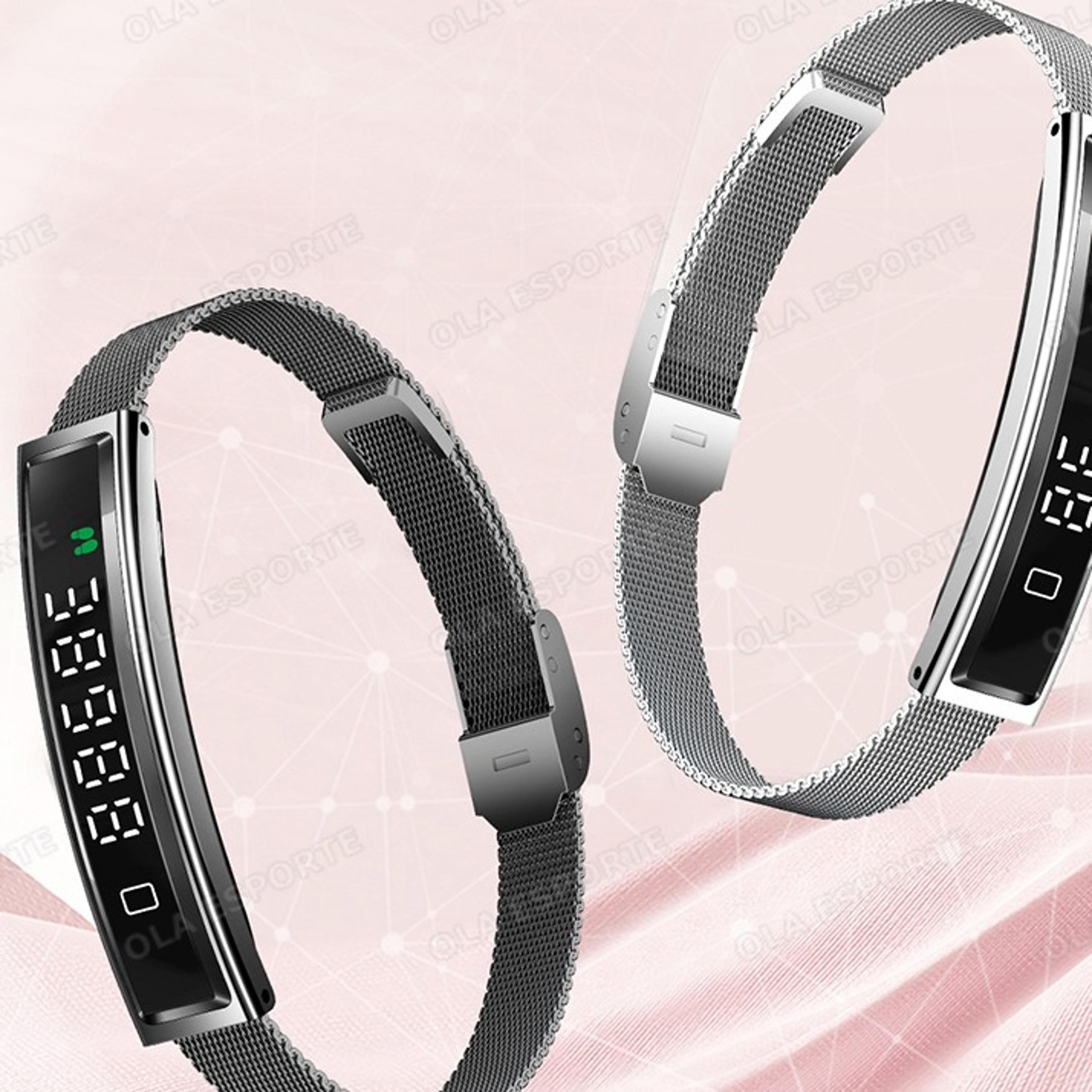 fitness smart bracelet with heart rate blood oxygen sleep and stress tracking