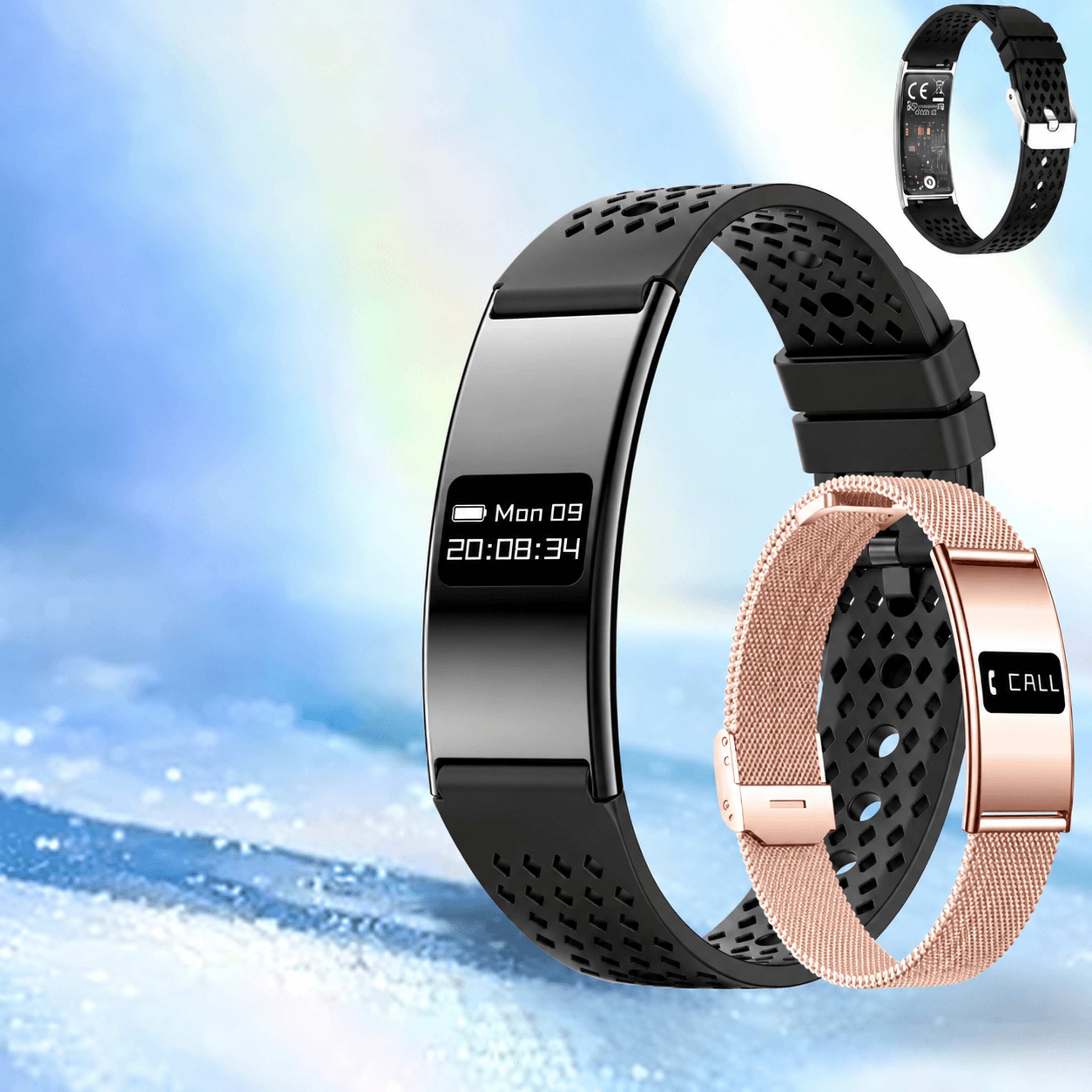 fitness smart bracelet with heart rate sleep and activity tracking