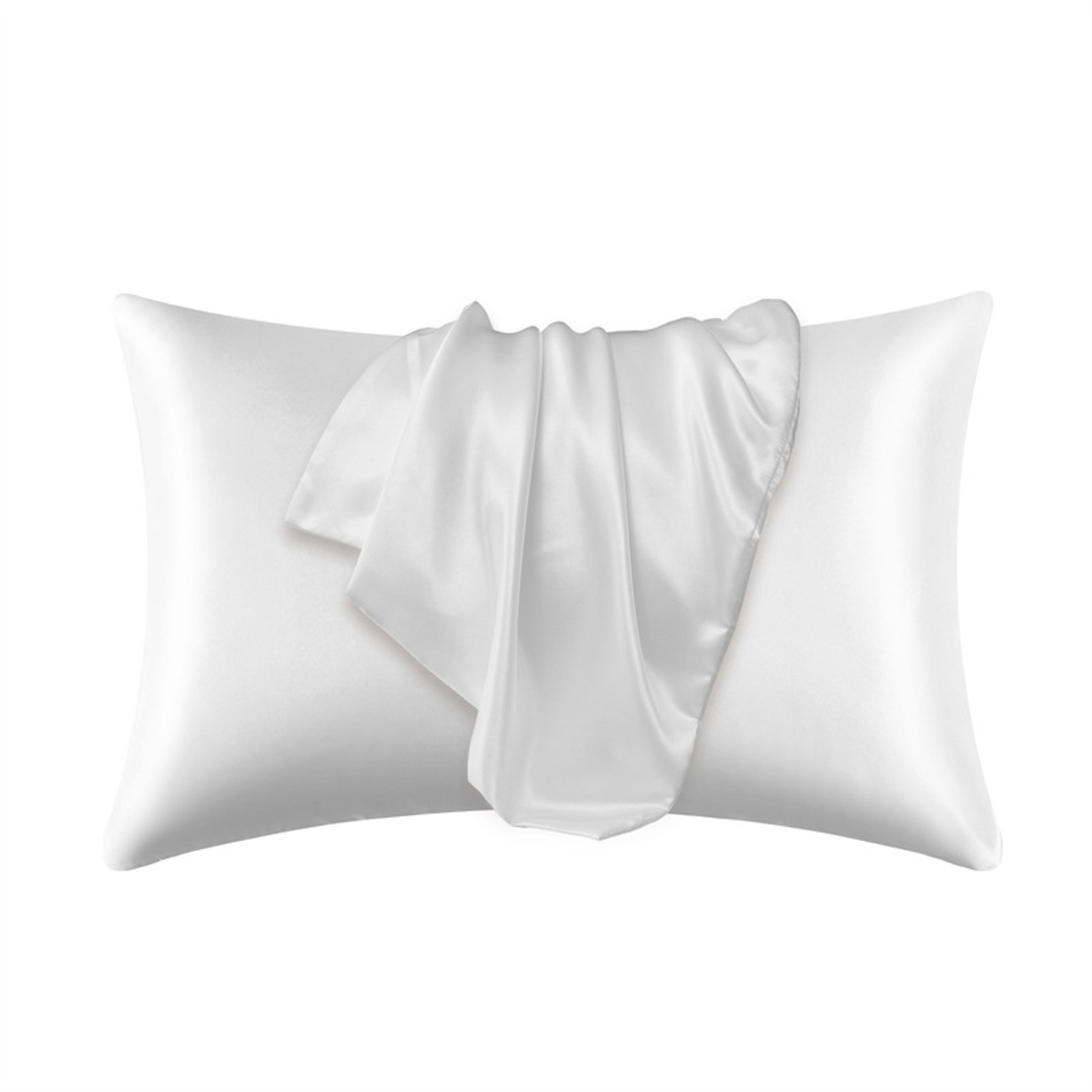 Silky Satin Pillowcase Polyester Cotton Solid Pillow Cover For Standard And Queen Pillows 15