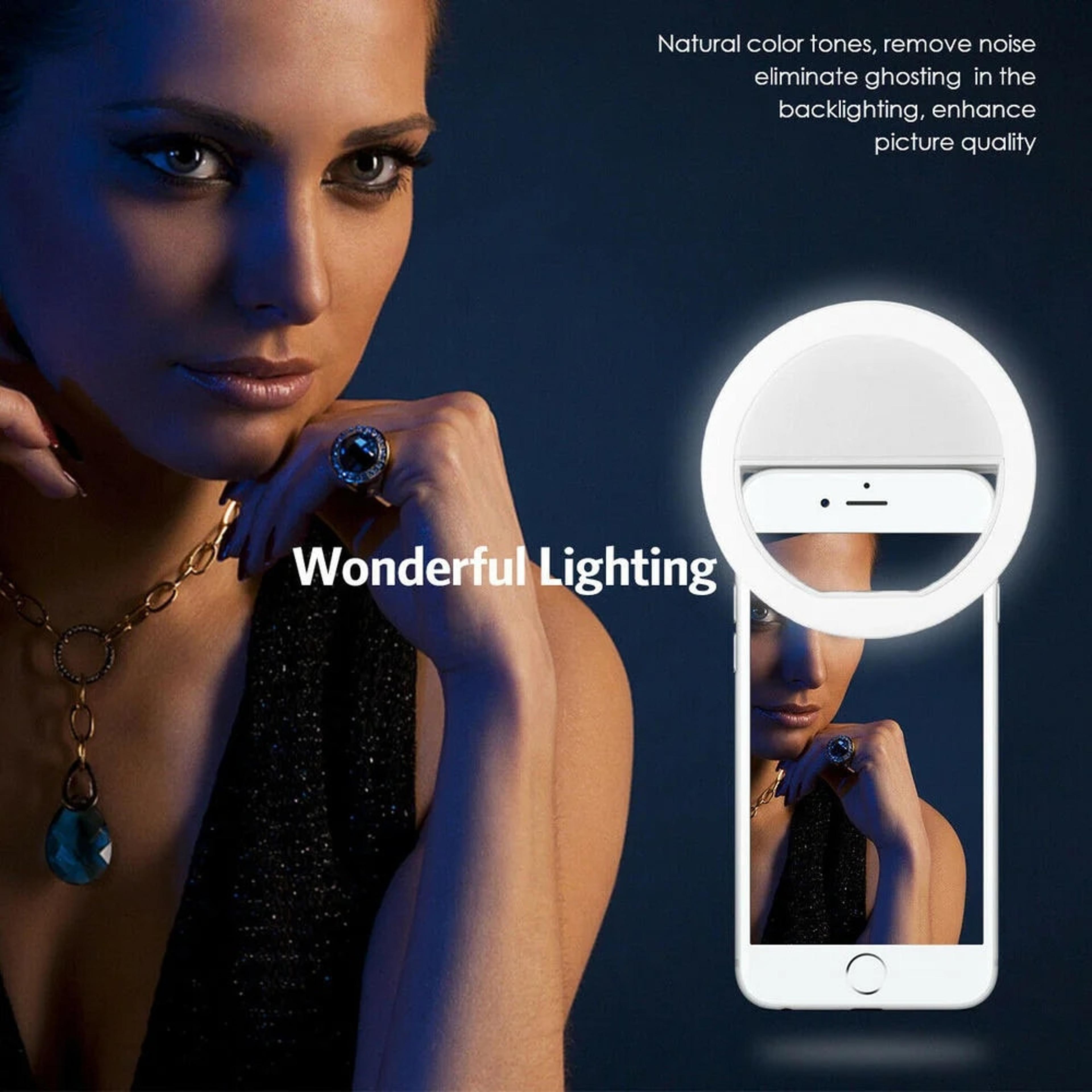 Rechargeable LED Selfie Ring Light With 28 LEDs And 3 Brightness Settings 2
