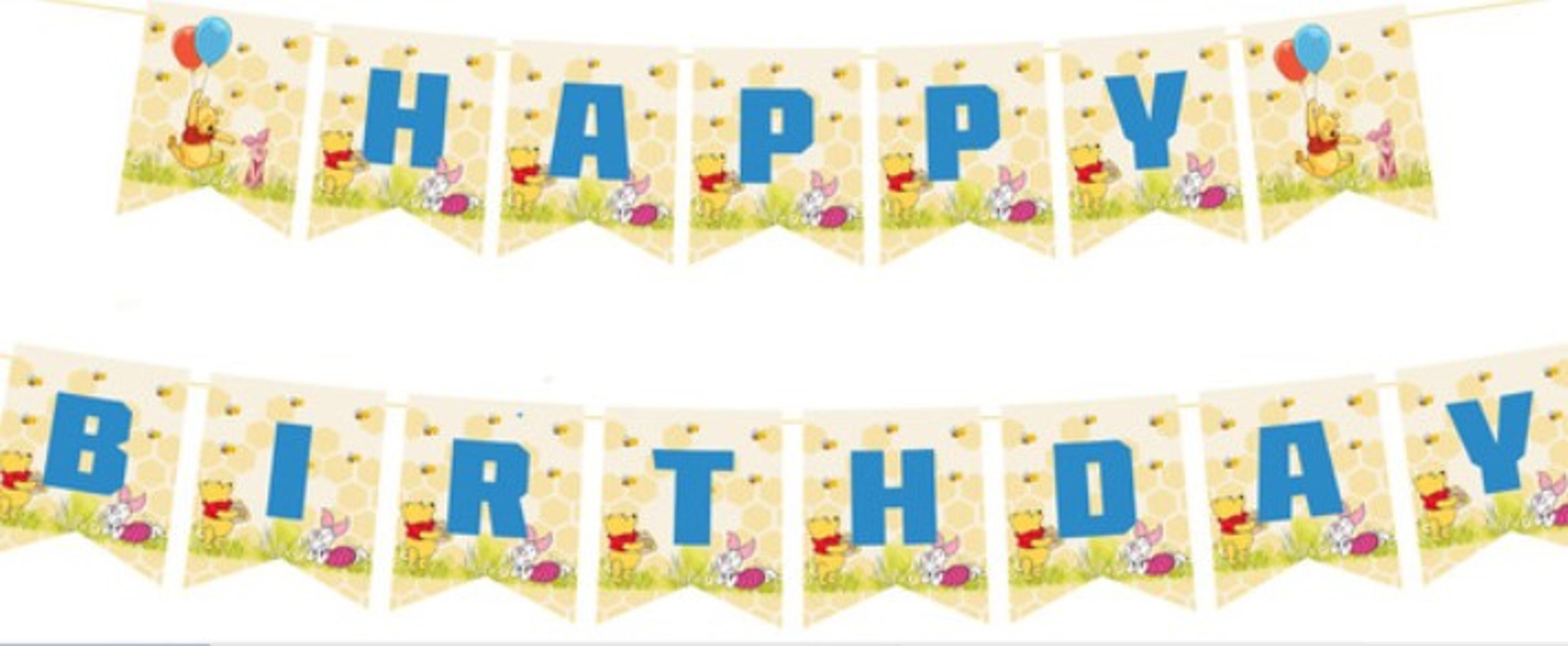 Cartoon Bear Birthday Party Tableware And Decoration Set 15