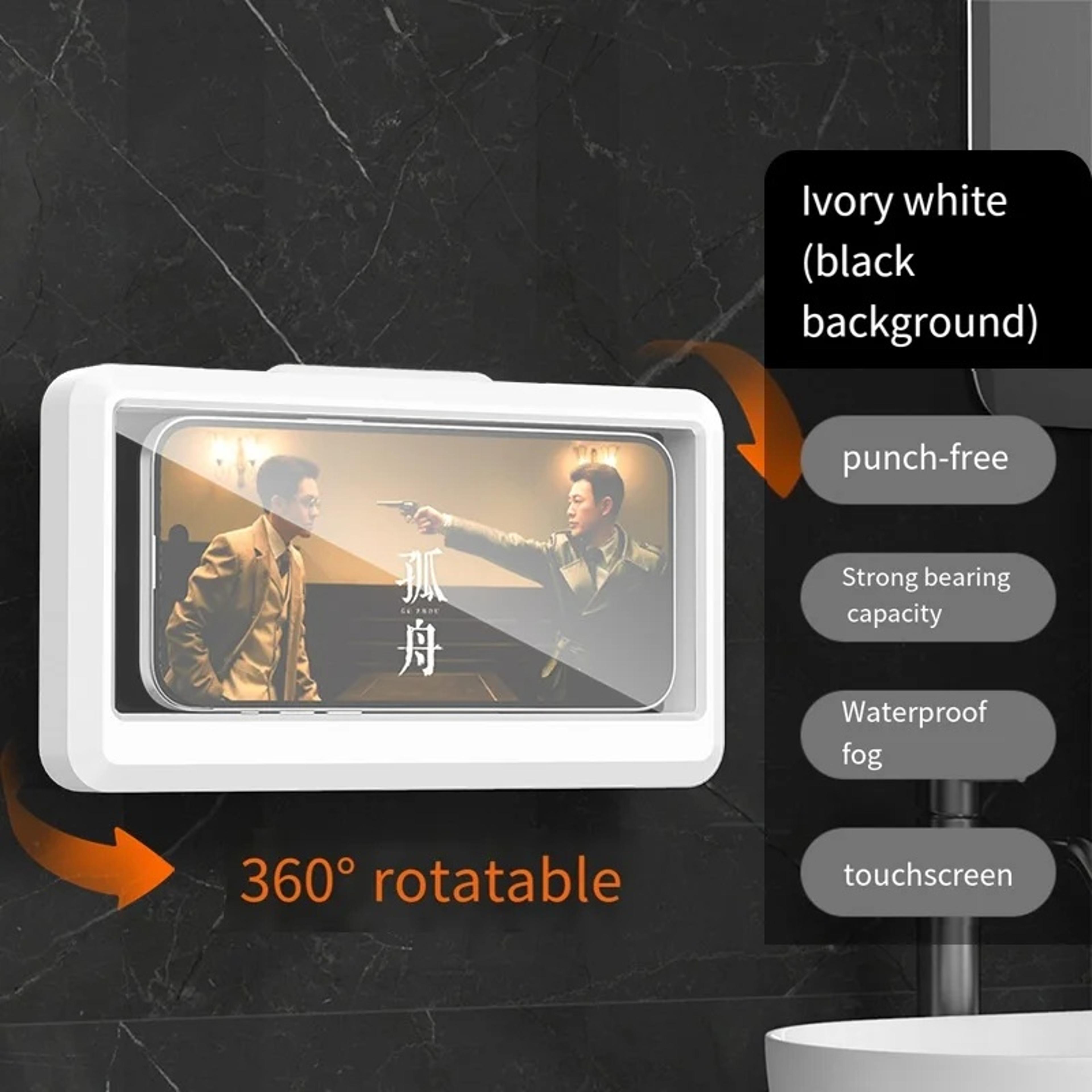 Waterproof Shower Phone Holder With Touch Screen And 360 Degree Adjustable Wall Mount 2