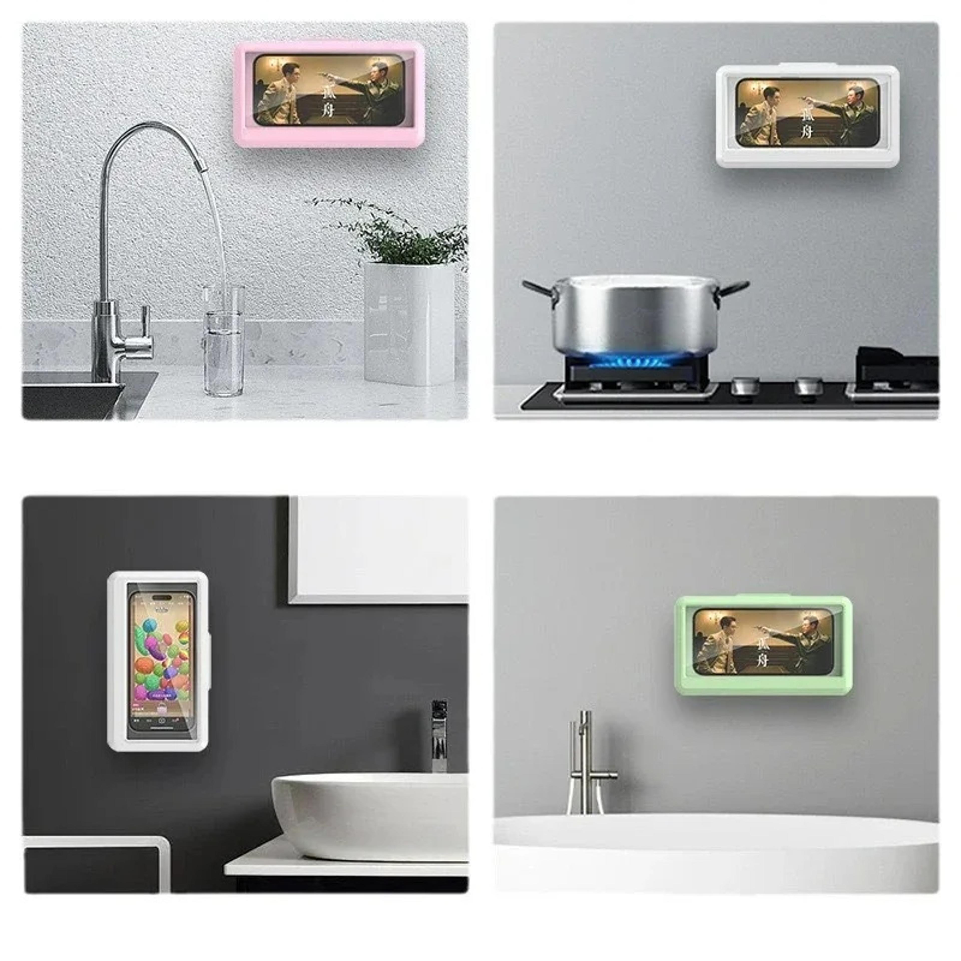 Waterproof Shower Phone Holder With Touch Screen And 360 Degree Adjustable Wall Mount 4