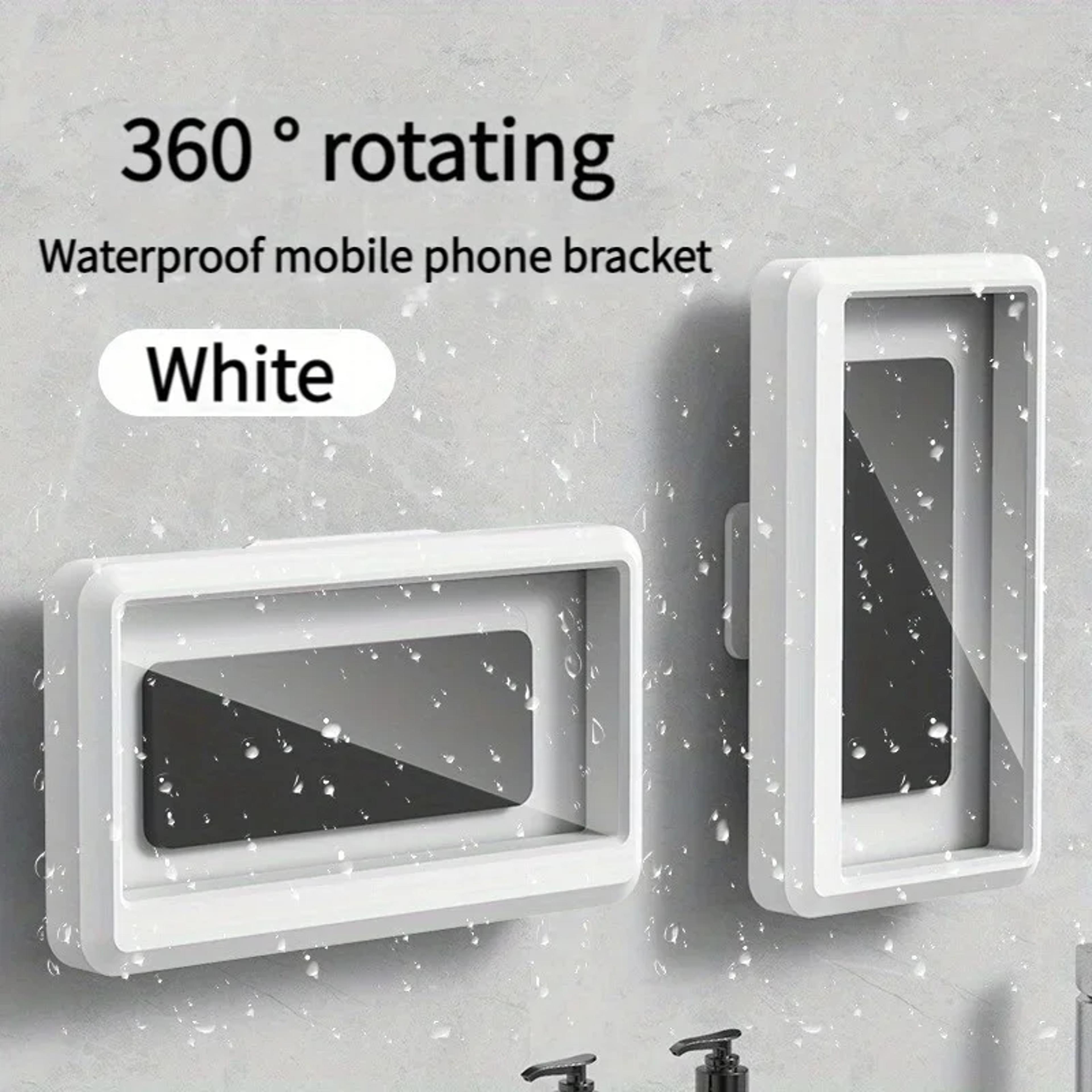 Waterproof Shower Phone Holder With Touch Screen And 360 Degree Adjustable Wall Mount 0