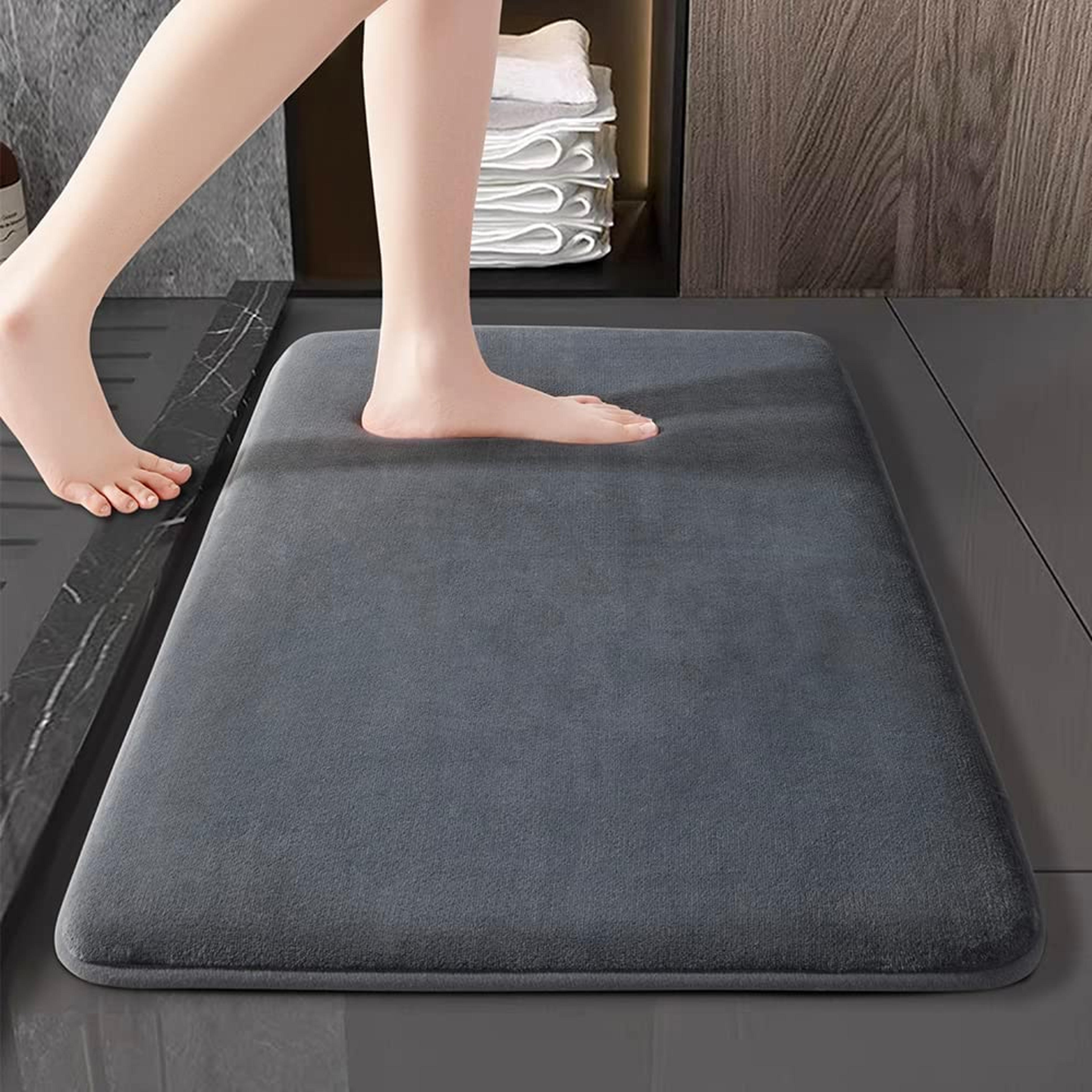 Super Absorbent NonSlip Suede Bathroom Floor Mat 4