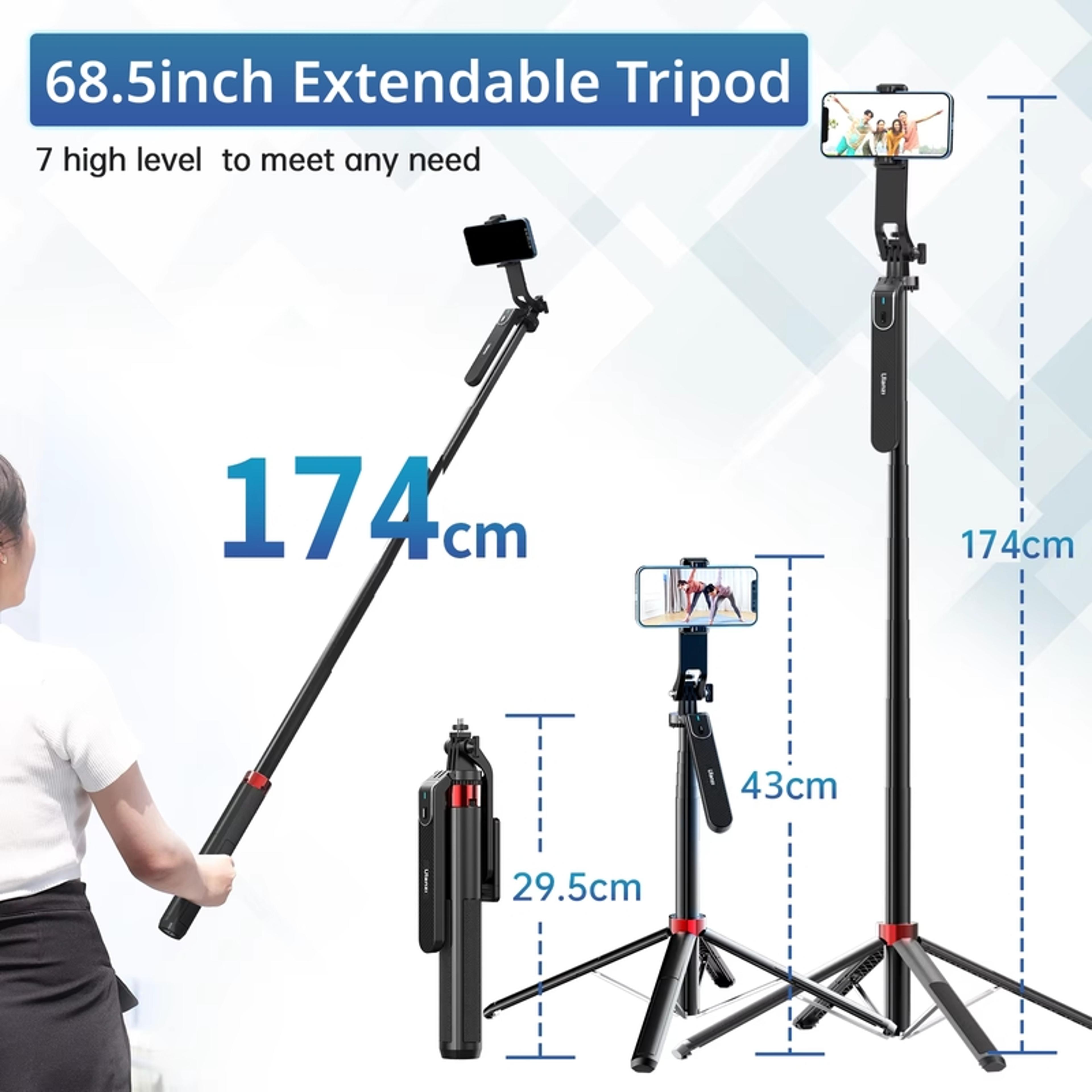 685in Selfie Stick Tripod With Remote Control And Panoramic Ball Head For Smartphones 5