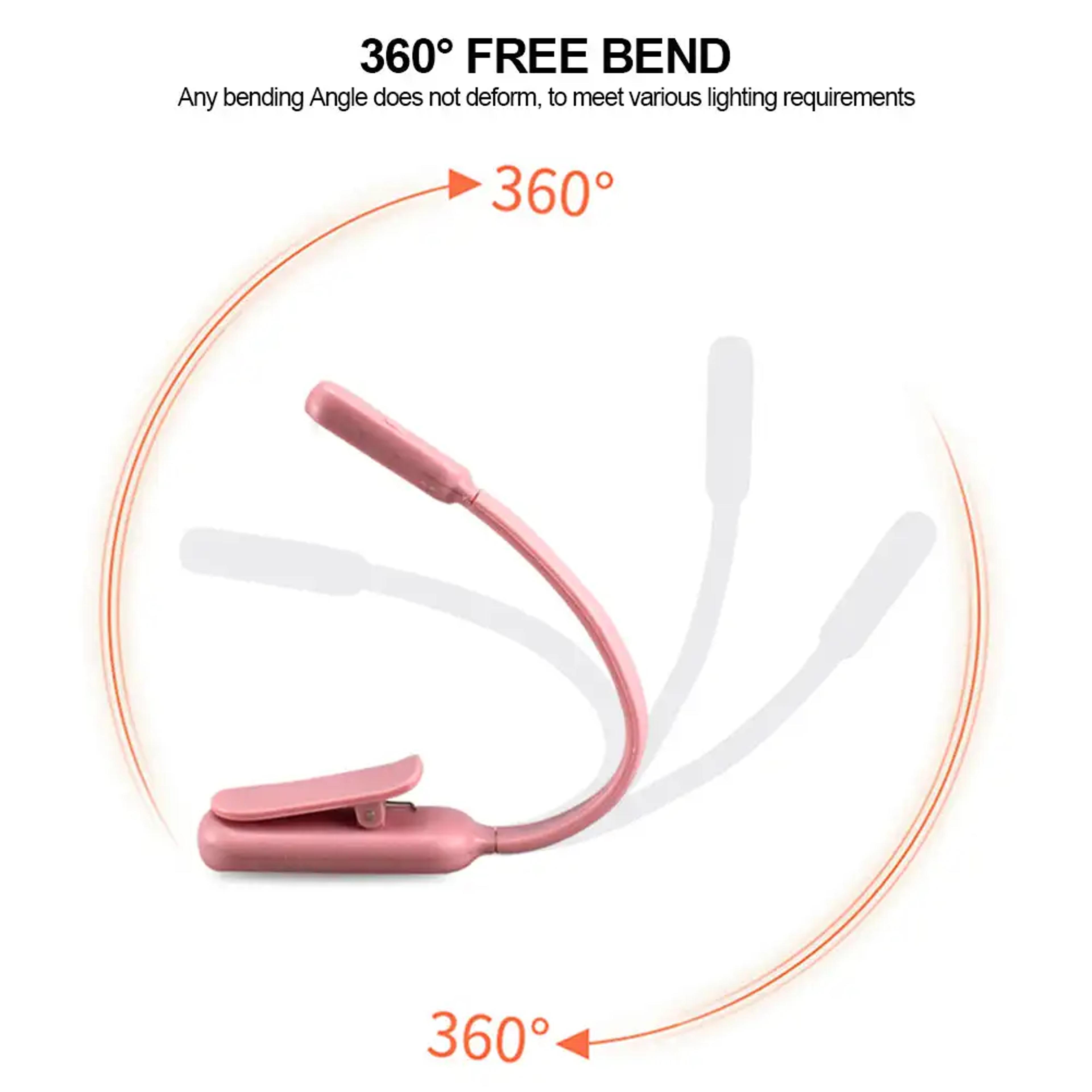 USB Mini LED ClipOn Book Light With Adjustable Brightness 5
