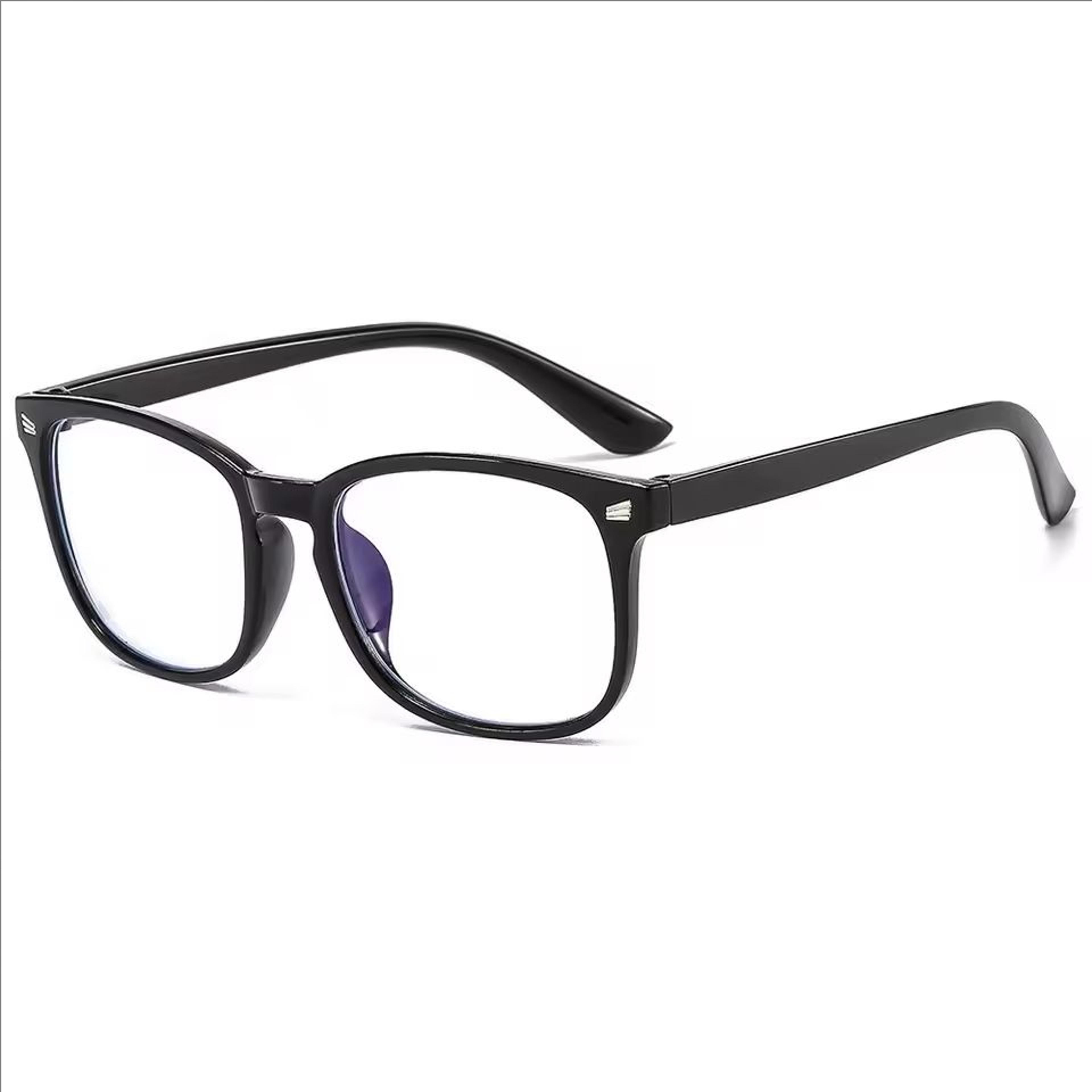Blue Light Blocking Rectangle Glasses With Transparent Plastic Lenses 5