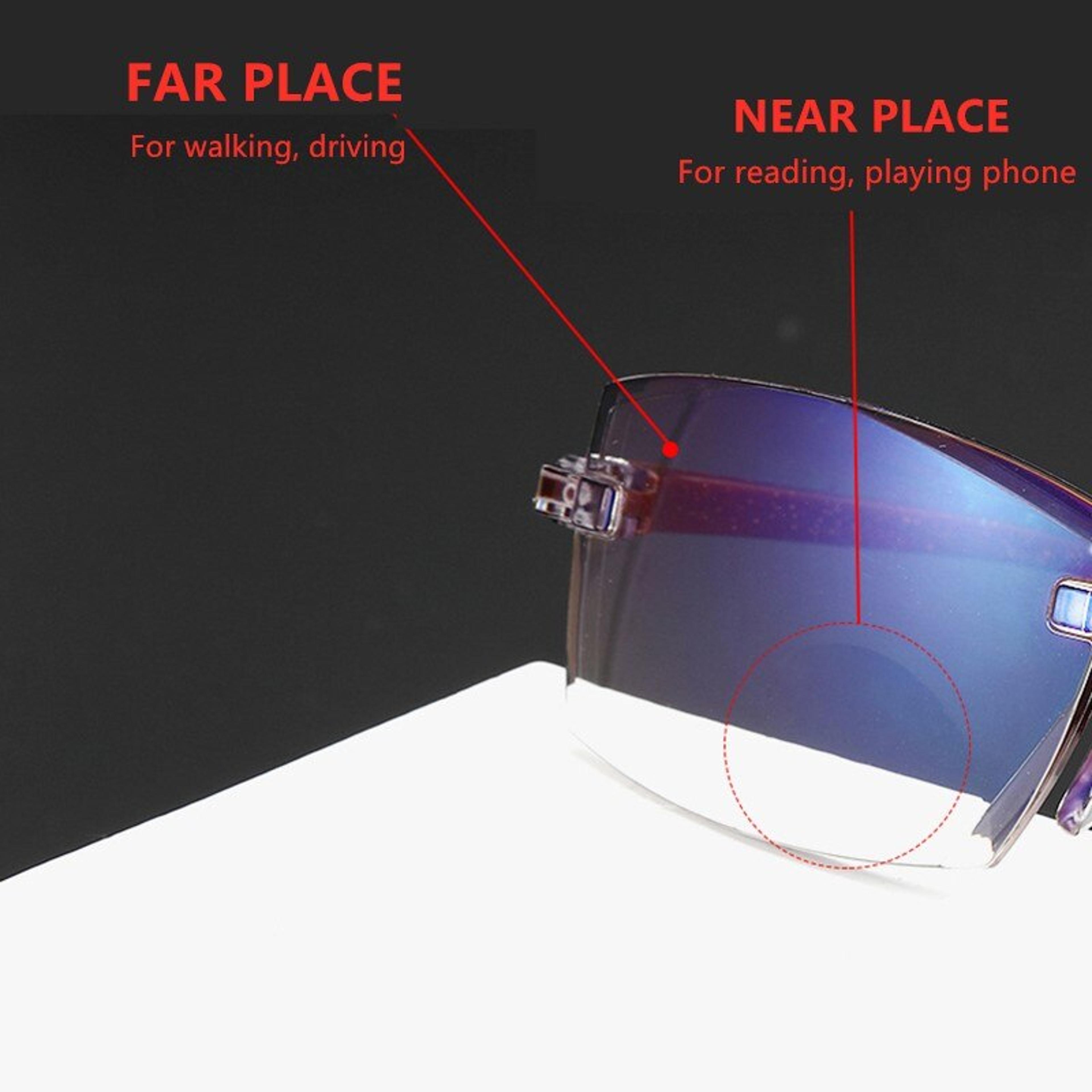 Rimless Bifocal Reading Glasses With Anti Blue Light Lenses 2 Piece Set 4