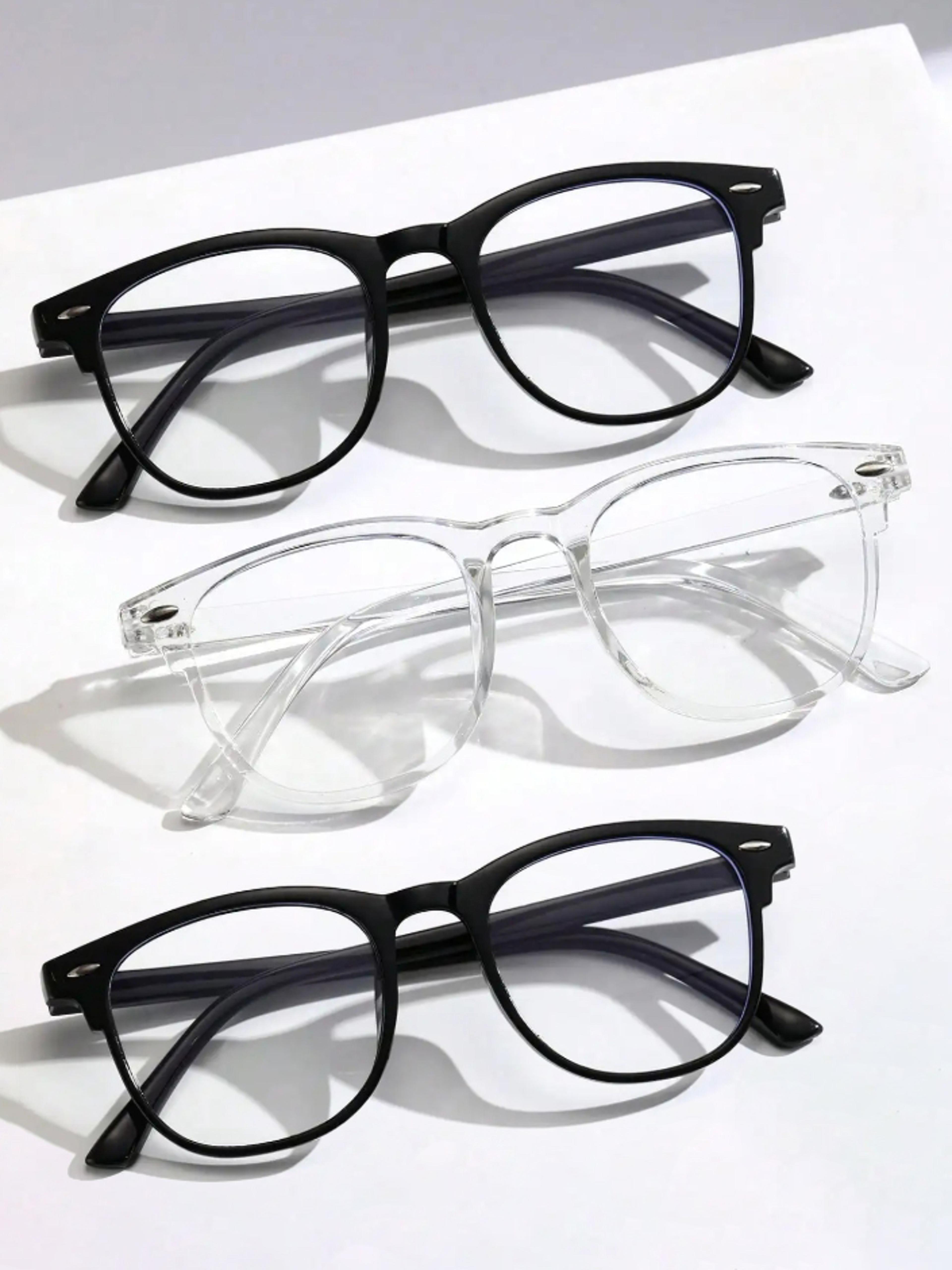 Unisex Square Anti Blue Light Glasses With Clear Plastic Lenses And Plastic Frame 7