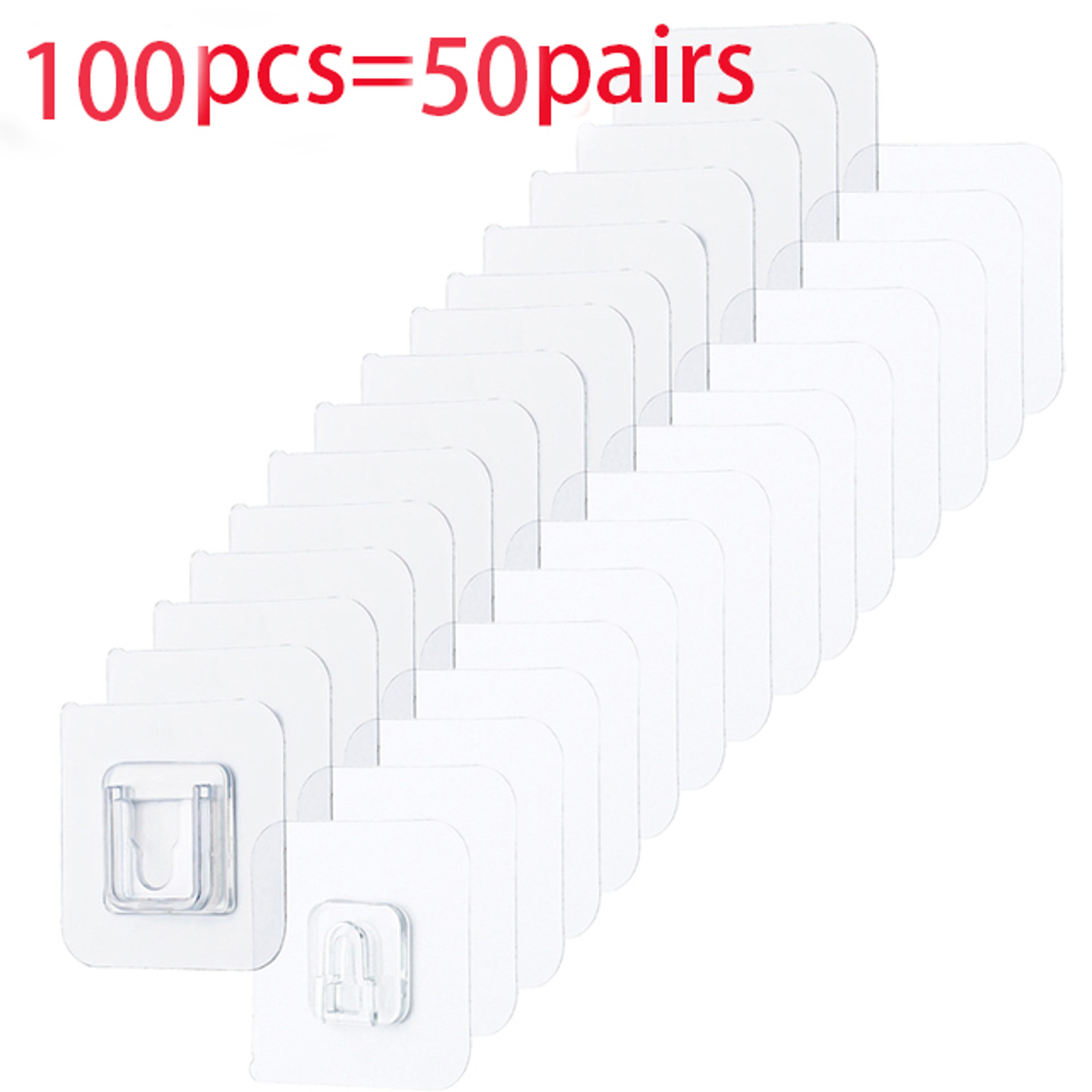 DoubleSided Transparent Adhesive Wall Hooks For Kitchen And Bathroom Storage 11