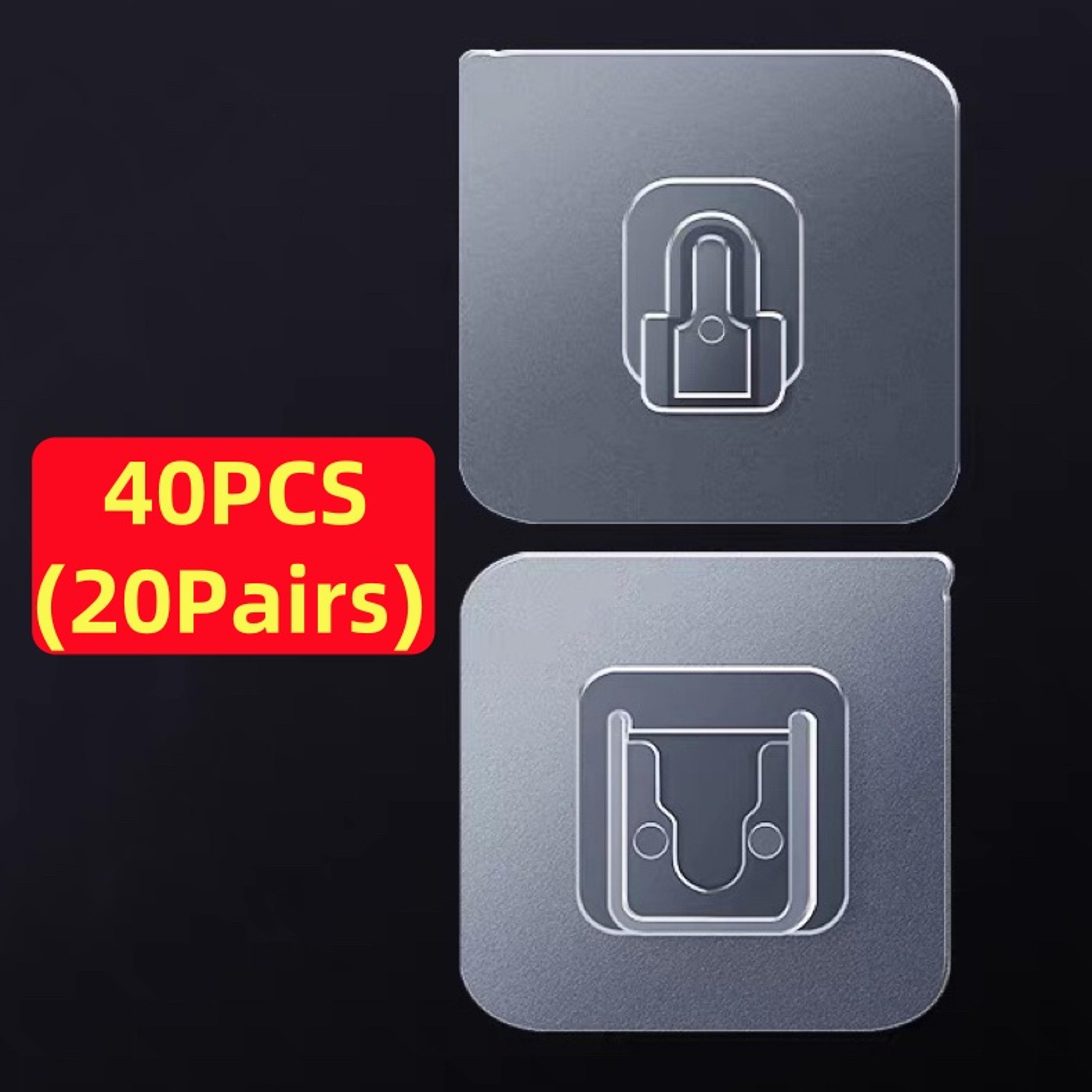 DoubleSided Adhesive Wall Hooks Traceless Invisible PVC Organizer Hooks 9