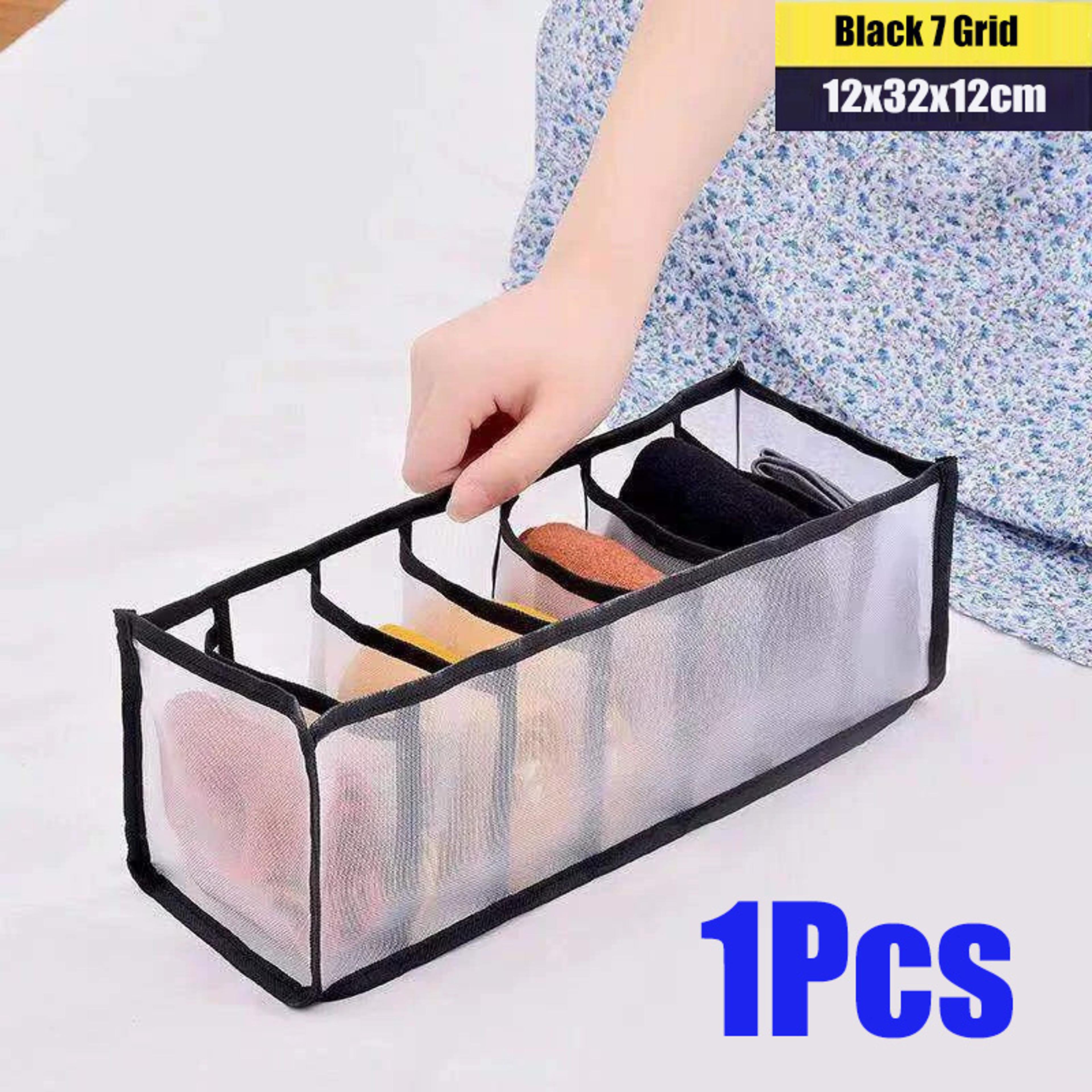 Foldable Underwear Drawer Organizer With Transparent Mesh Compartments 8
