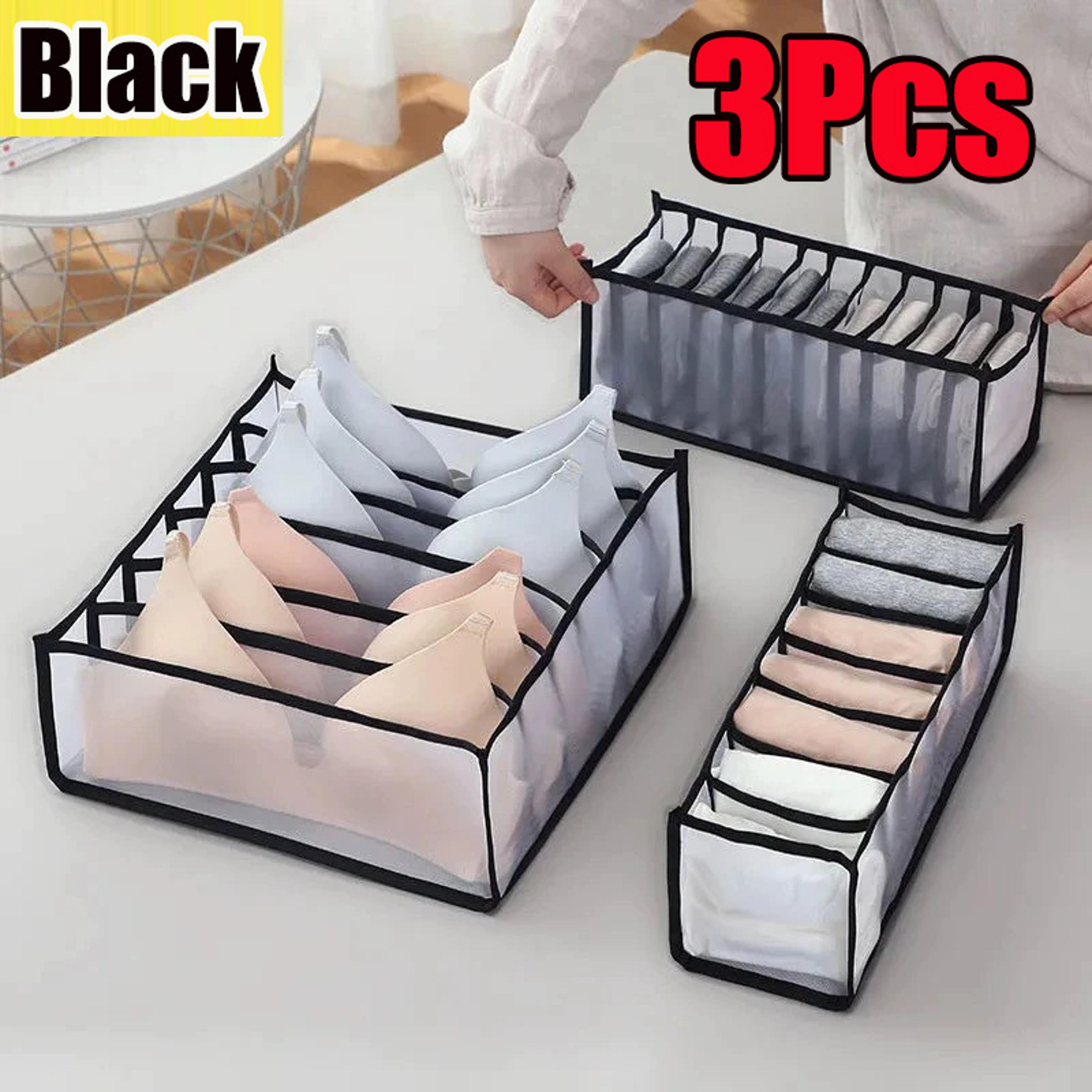 Foldable Underwear Drawer Organizer With Transparent Mesh Compartments 11