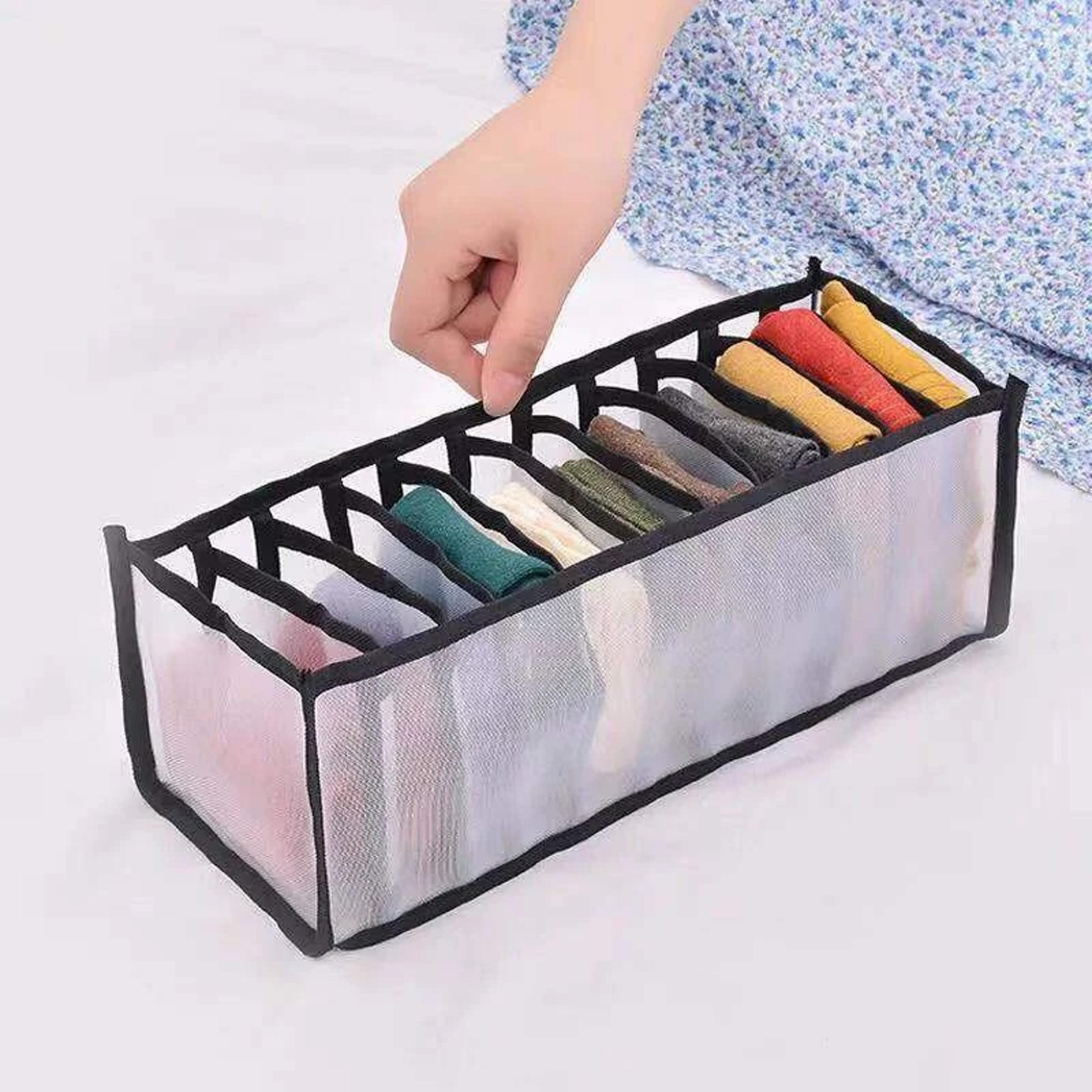 11 Compartment Collapsible Underwear Organizer With Breathable Nylon Mesh 8
