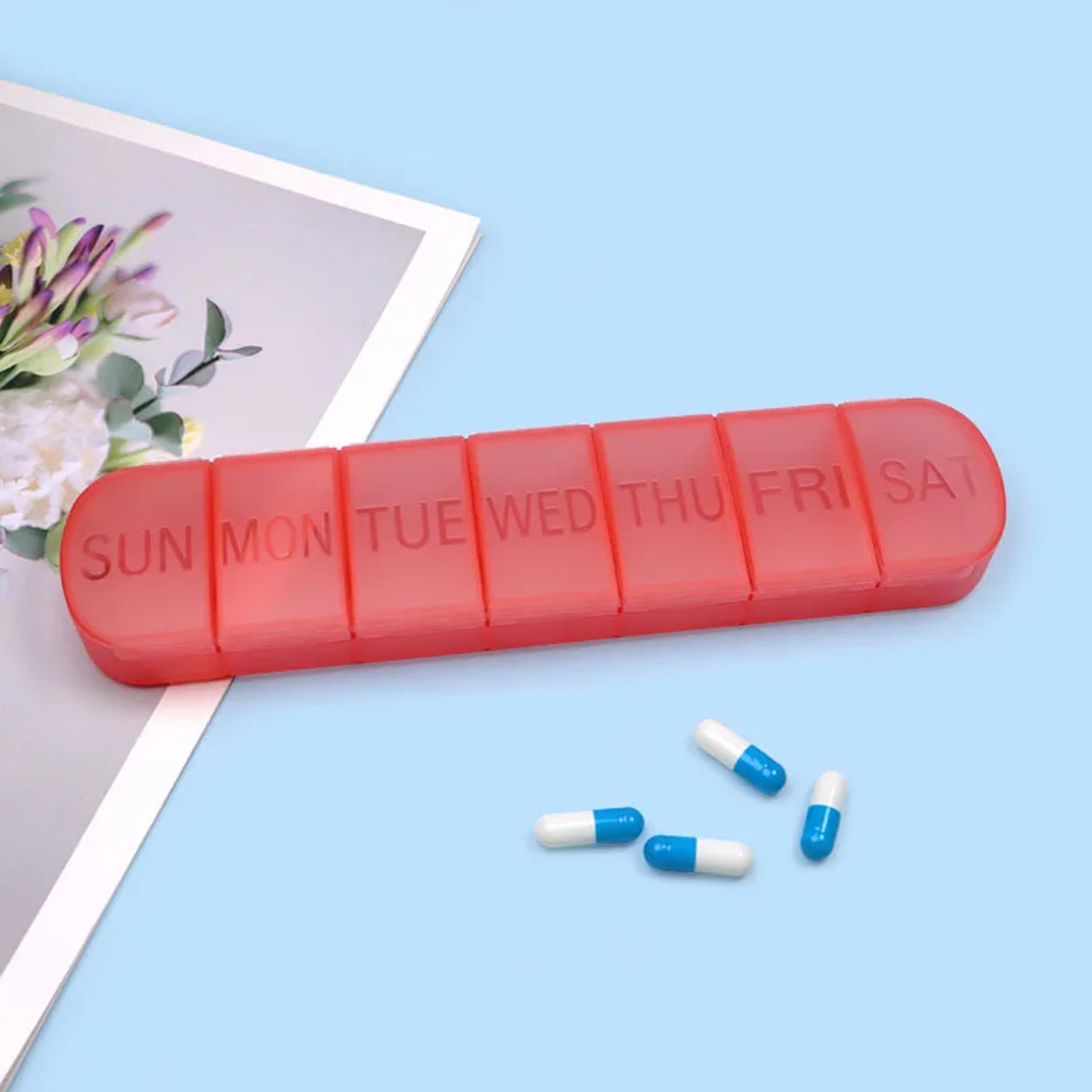 7 Compartment Weekly Pill Organizer Portable Tablet Storage Case 9