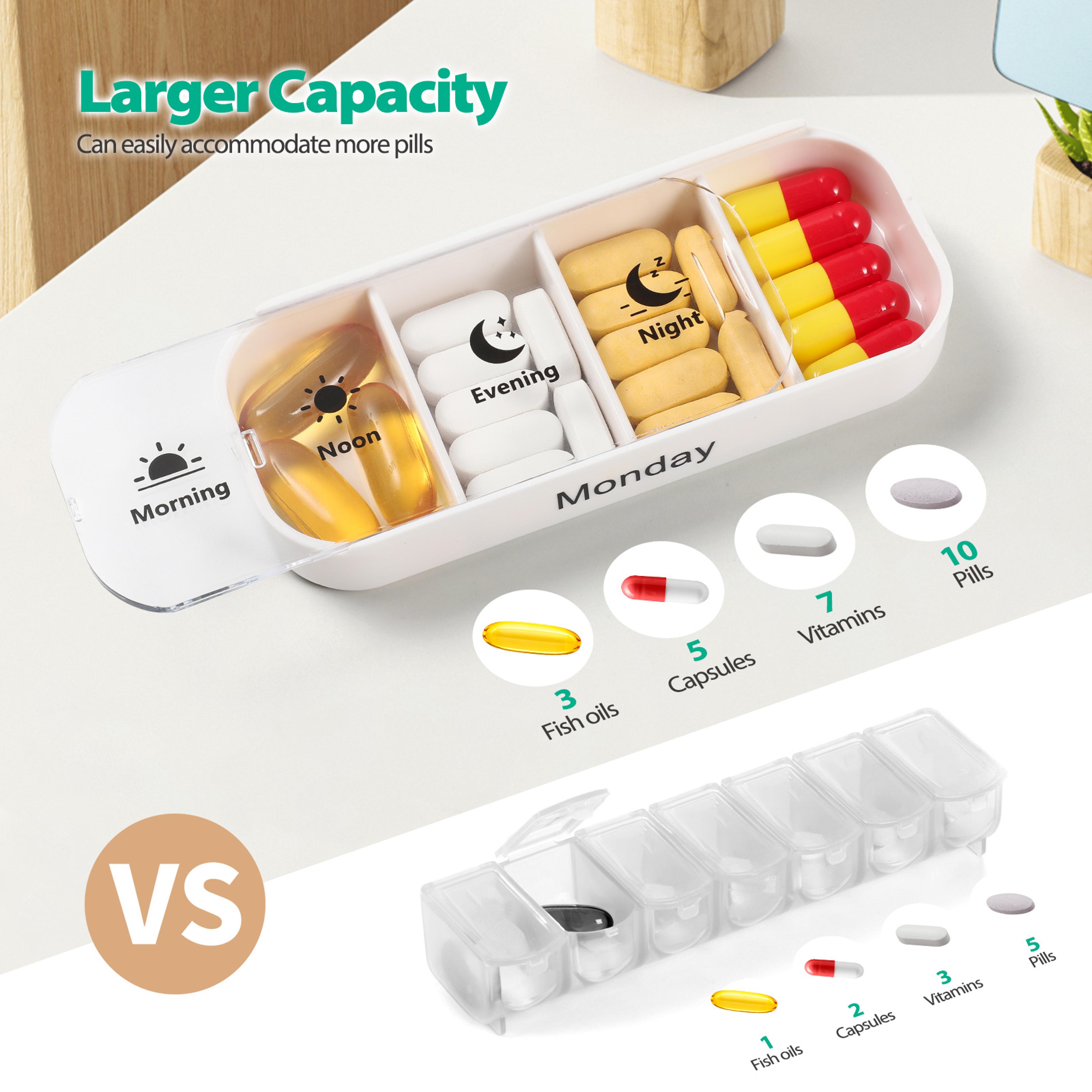 7Day Weekly Pill Organizer 28Grid Portable Medicine Case 2