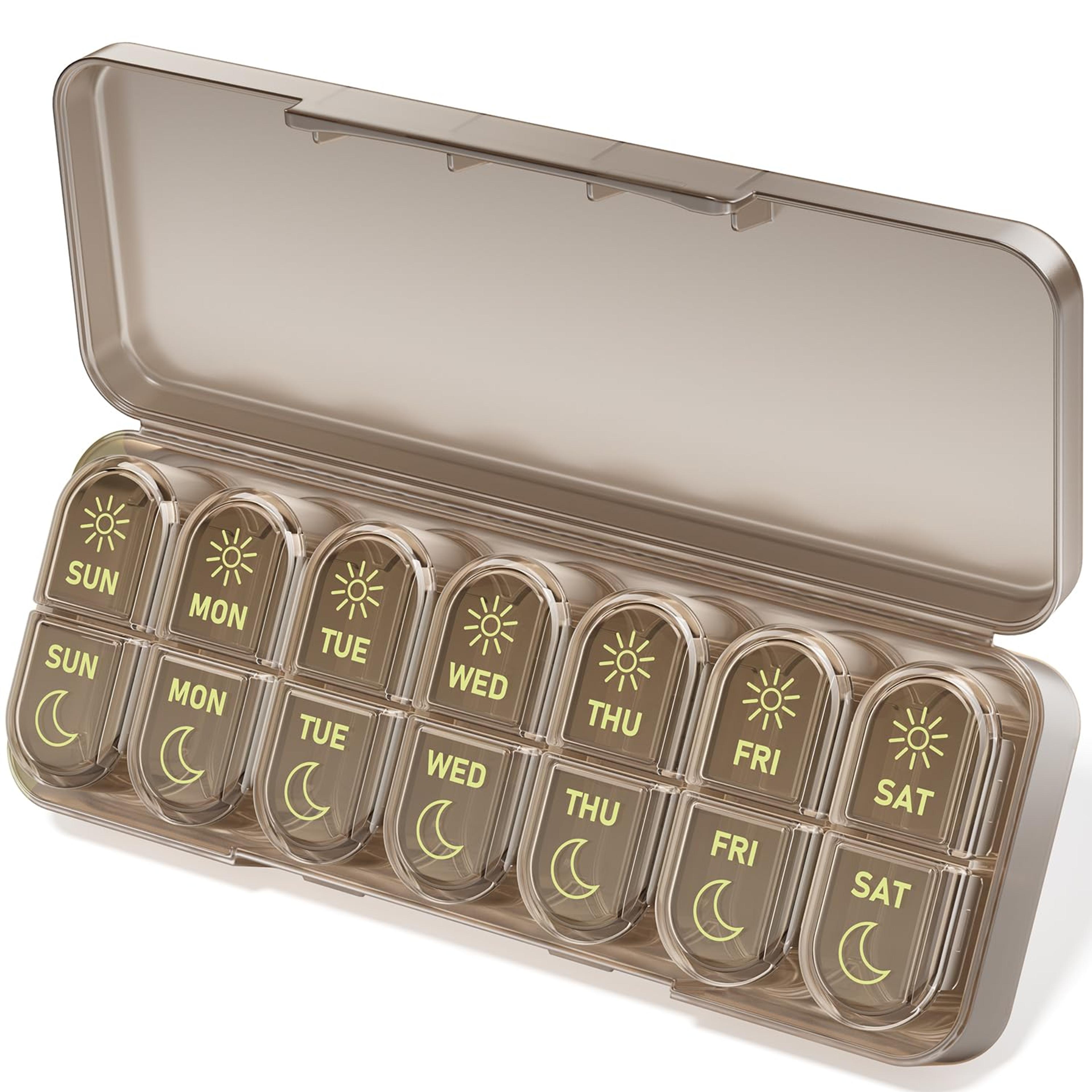 7 Day AM PM Pill Organizer With Large Compartments And Secure Latch 10