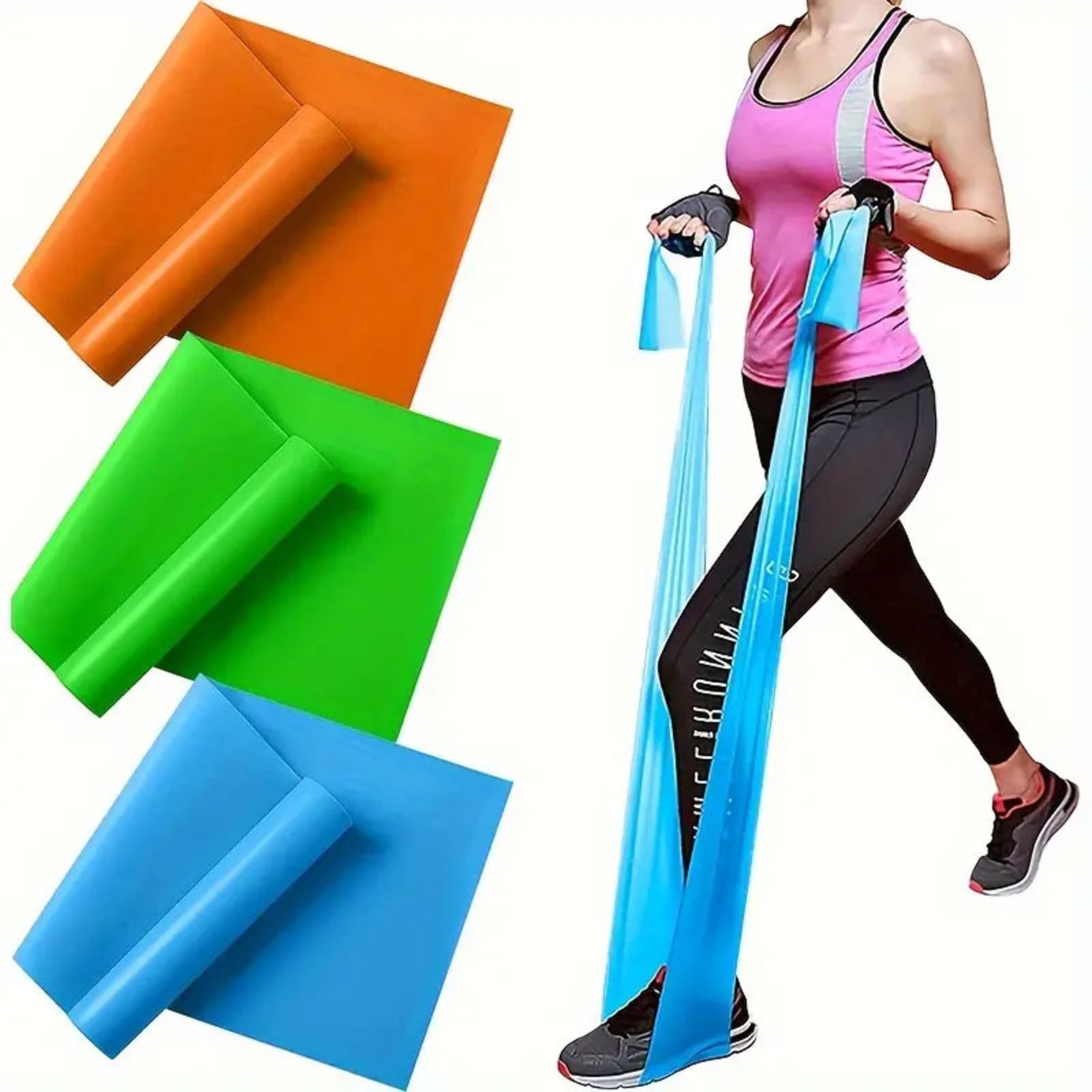 3Piece Elastic Resistance Band Set For Yoga Stretching And Strength Training 1
