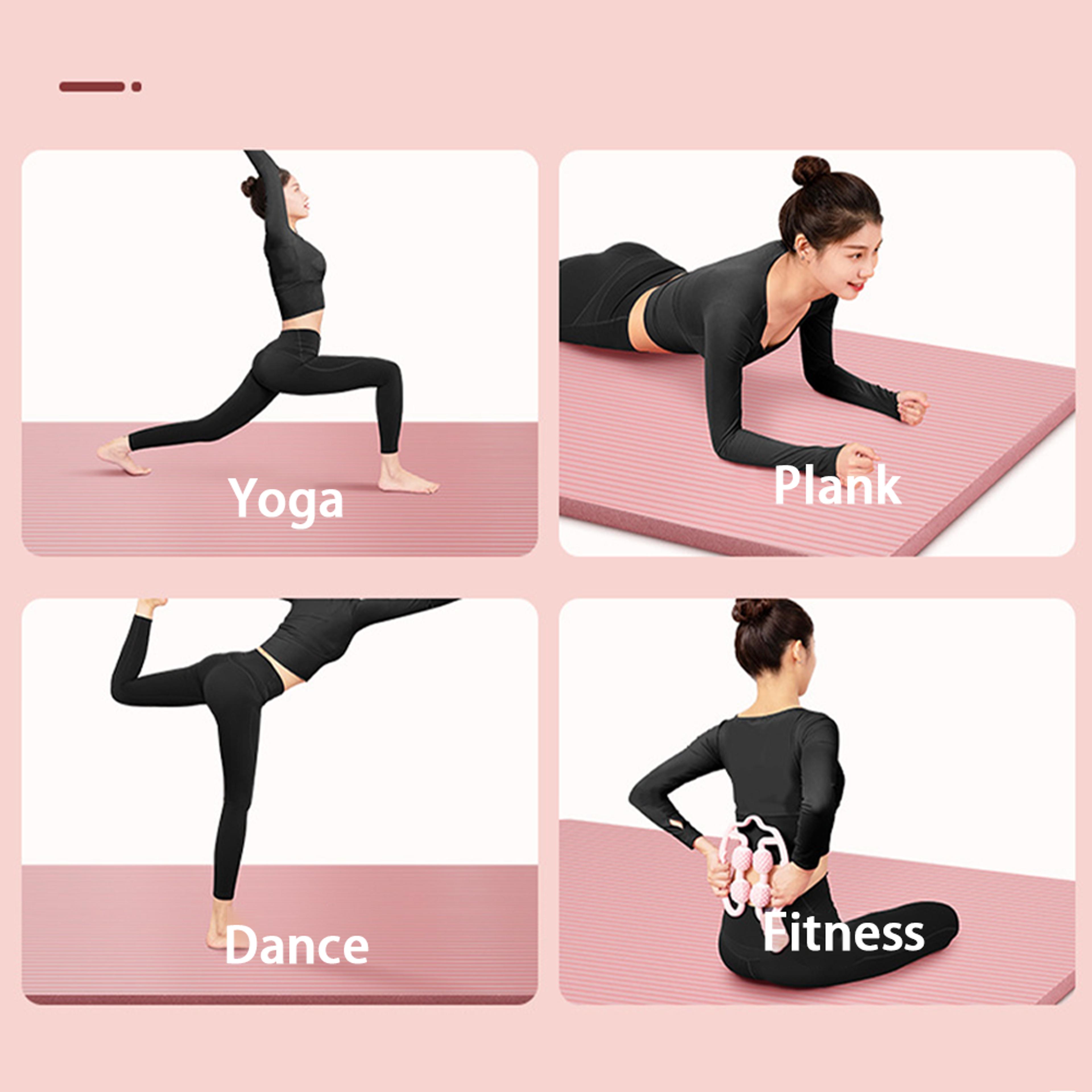 8mm NBR Yoga Mat With Non Slip Surface For Home Yoga Dance And Fitness 5