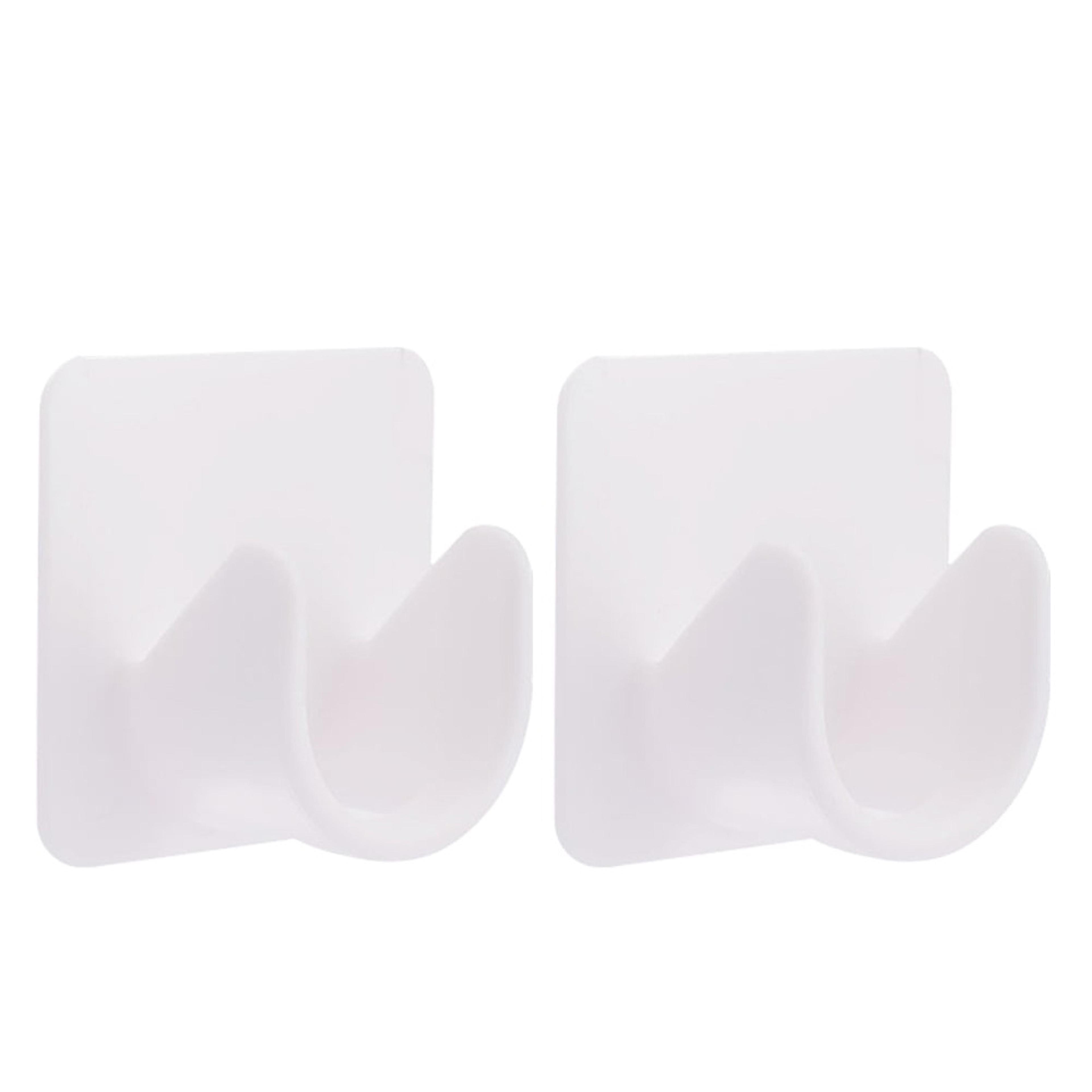 SelfAdhesive Adjustable Curtain Rod Hooks NoDrill Mounting Brackets 2 Pack 6