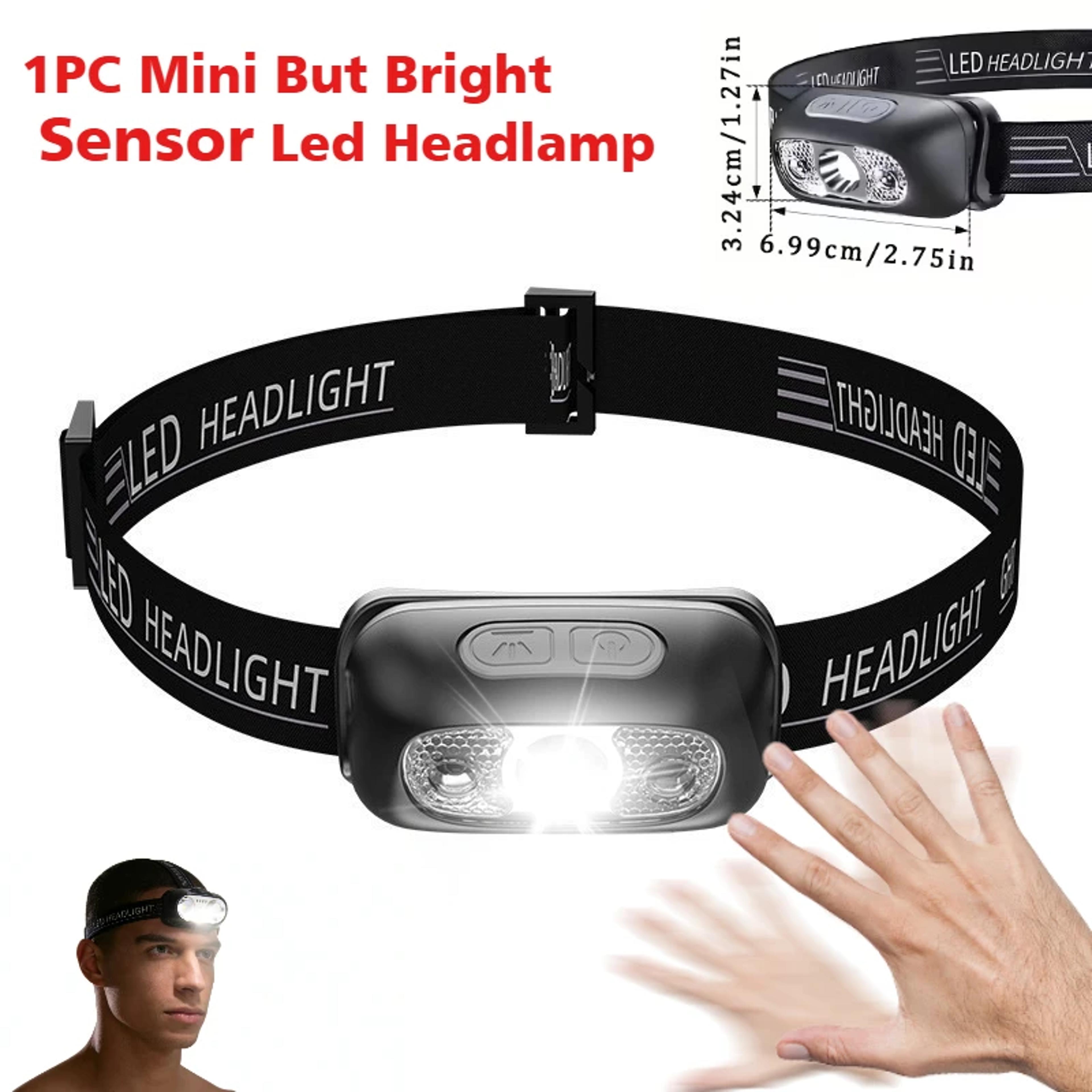 Rechargeable LED Headlamp With Motion Sensor 7 Lighting Modes And 180 Degree Adjustable Beam 7