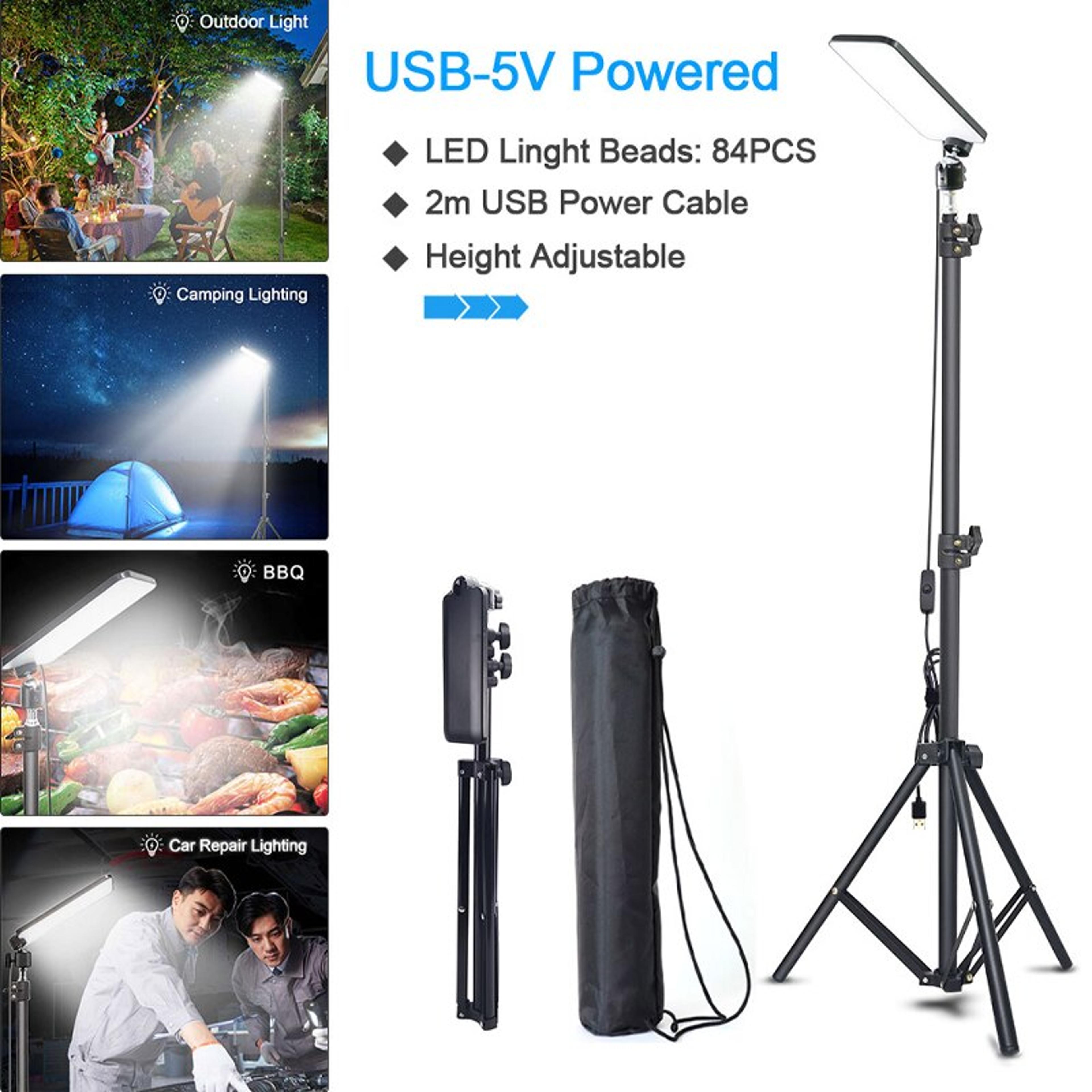 Portable Rechargeable LED Camping Work Light With Collapsible Telescopic Pillar 4