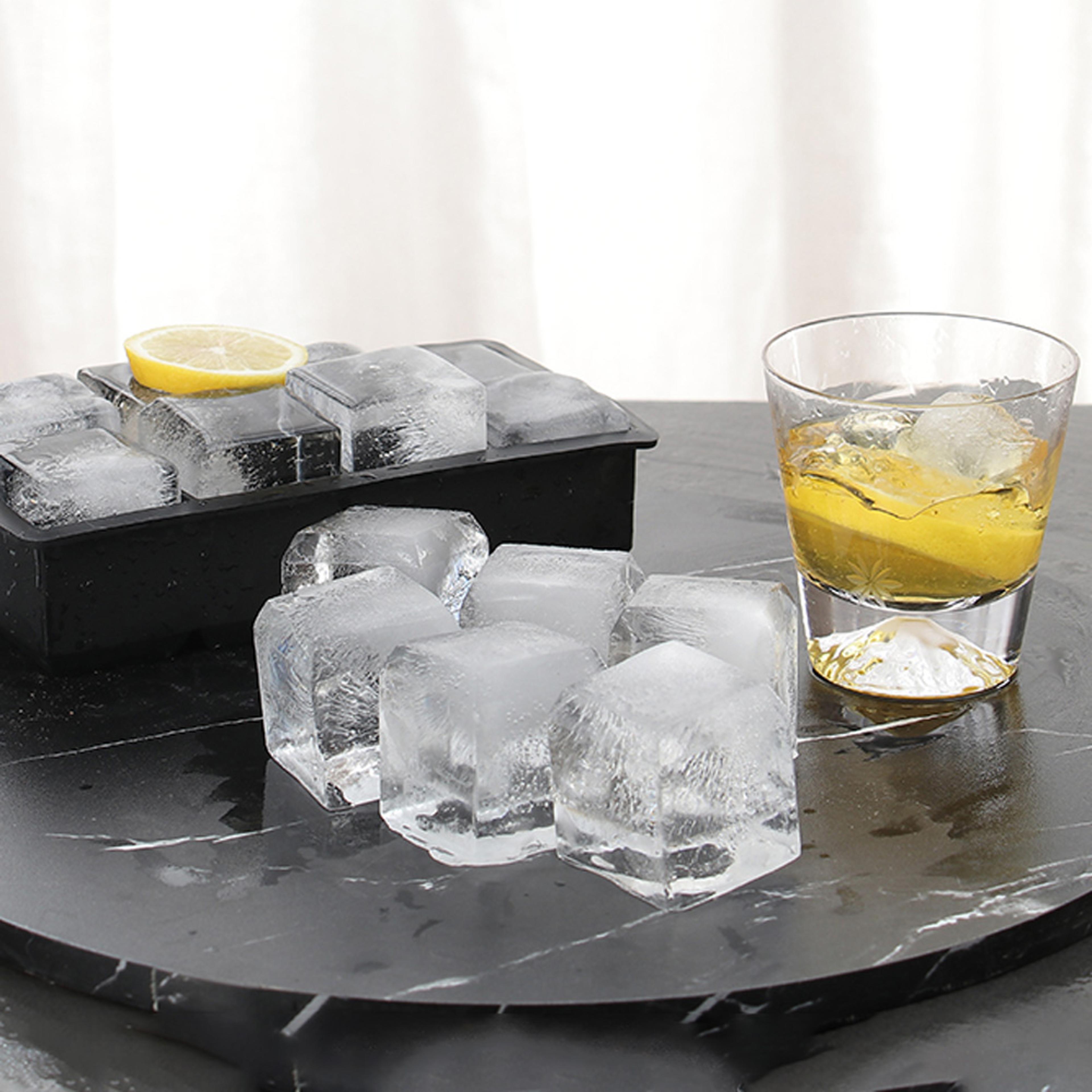 8 Grid Large Square Silicone Ice Cube Tray With Lid 4