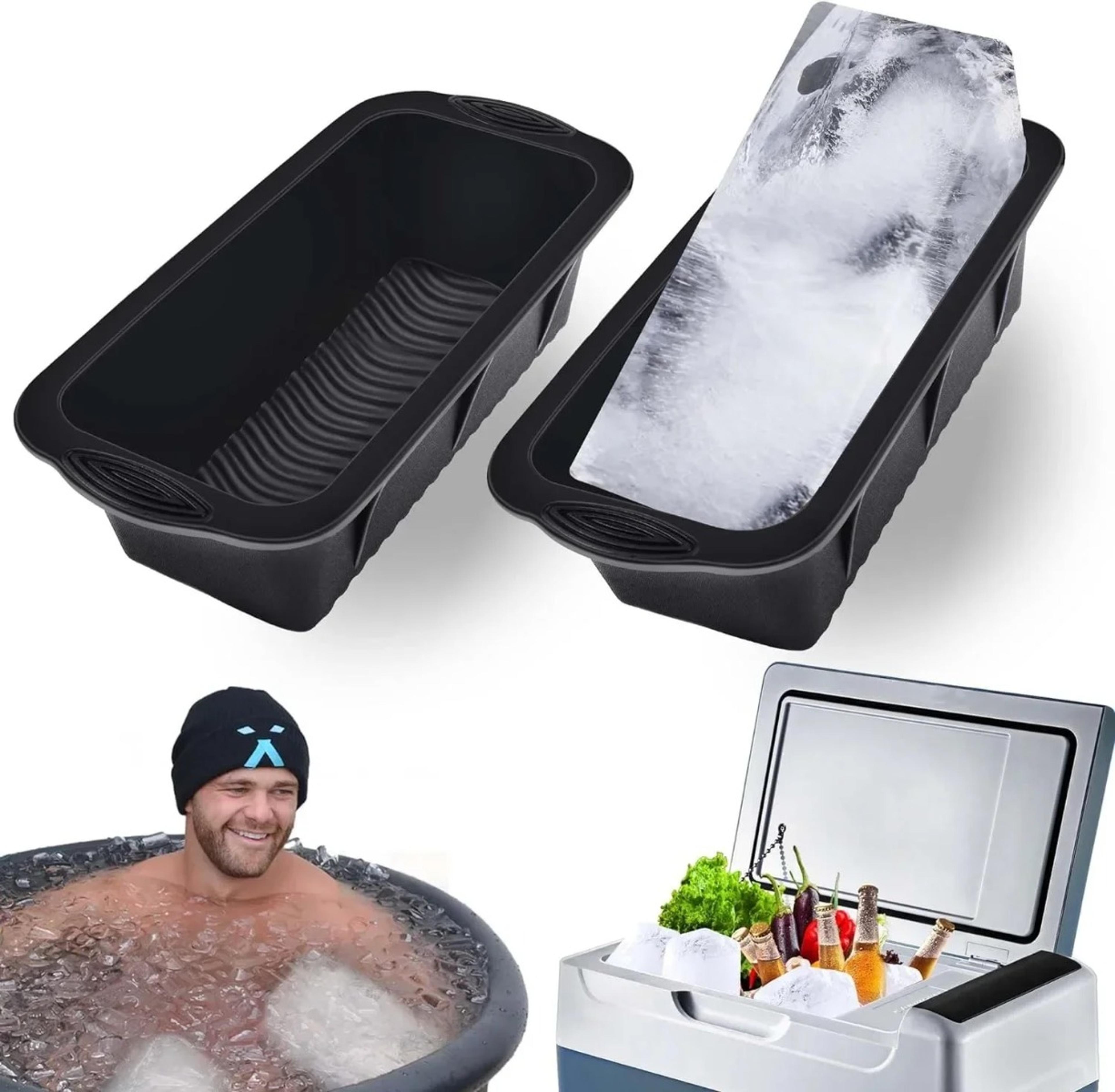 Large Silicone Ice Cube Mold Reusable Oversized Ice Tray 0